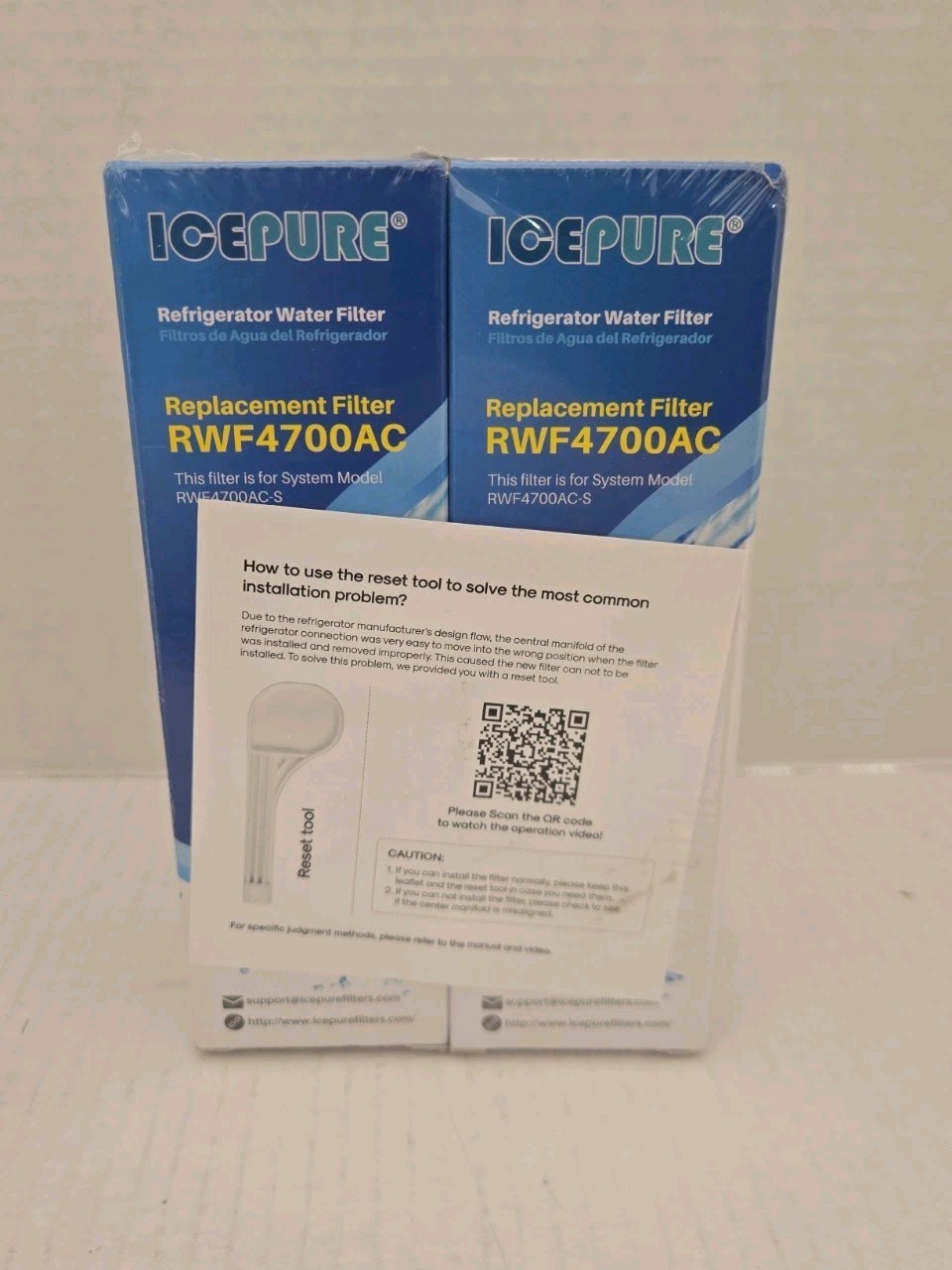 RWF4700AC Water Filter Fit for LT1000P, ADQ747935, LMXS28626D, LT1000PC 2PACK