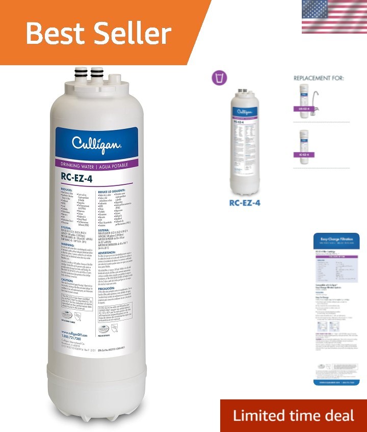 RC-EZ-4 Water Filtration Replacement Cartridge for Under-Sink, Refrigerator,…