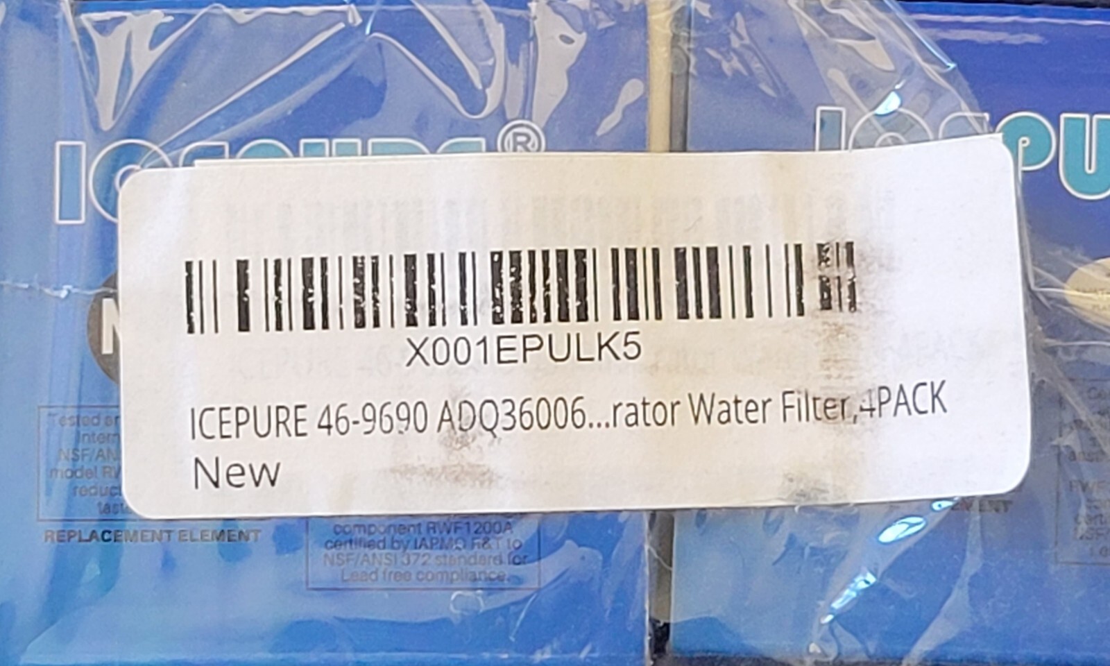 Three LG/ Kenmore Elite Water Filters Plus 3 Cabinet Filters Ice Pure #RWF1200A