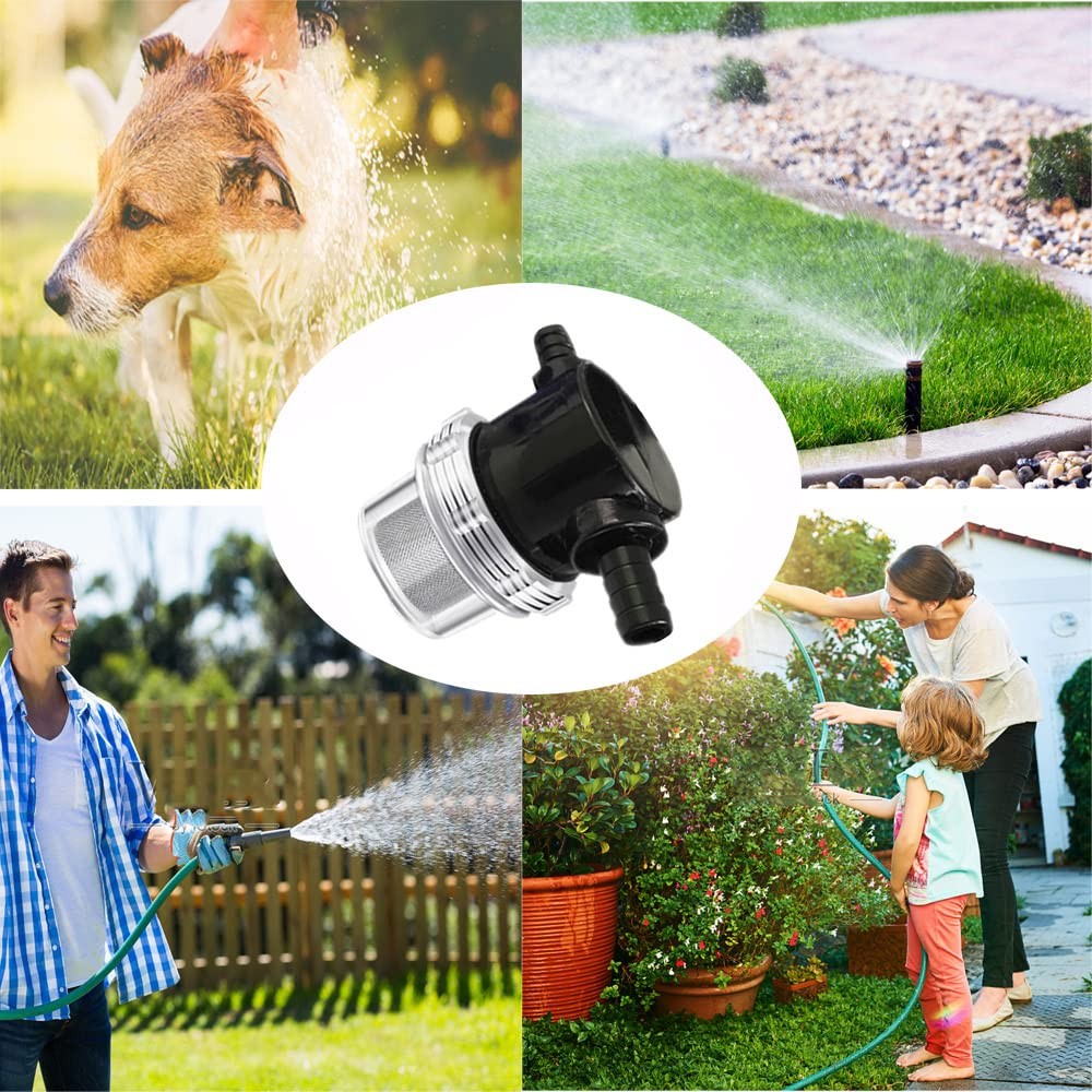 3/8 Inch Water Pump Strainer Hose Barb In-Line Twist-On Transparent