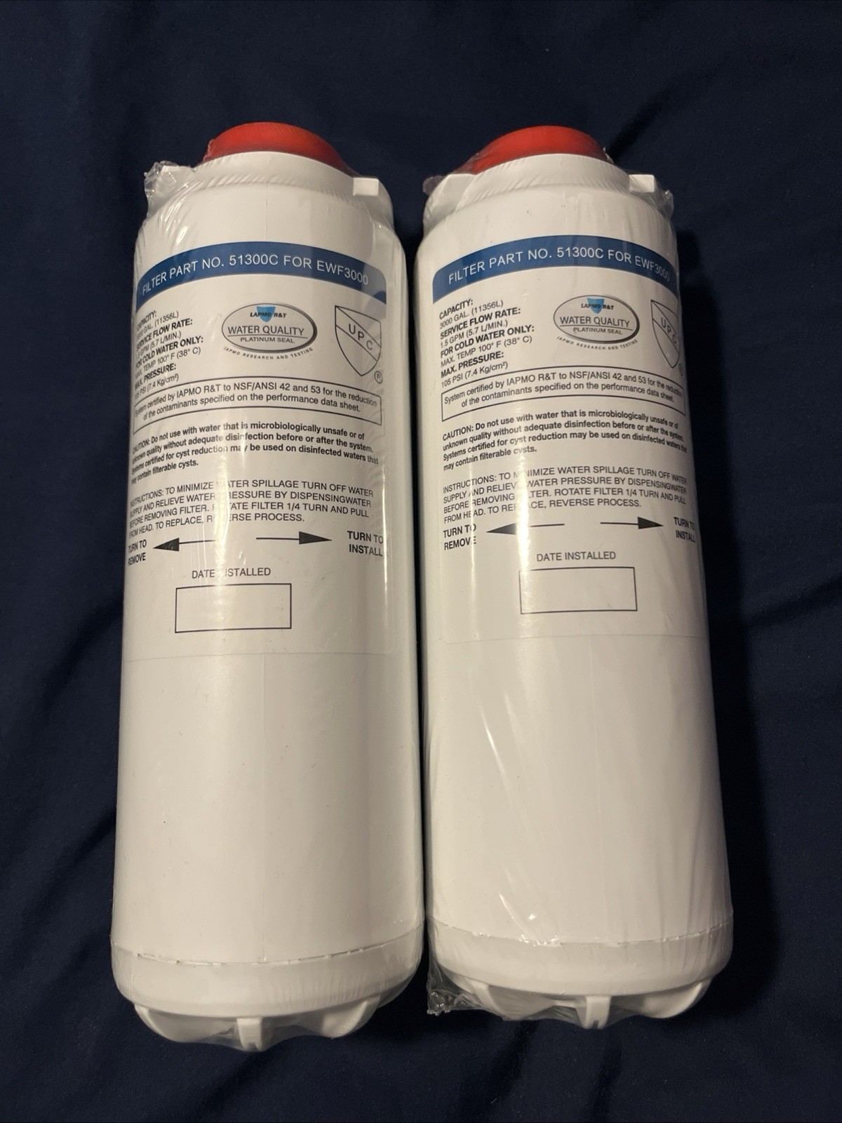 2 PACK 51300C Water Filter NO Chip for Elkay 51300C EWF3000 Ezh20 Bottle Filler