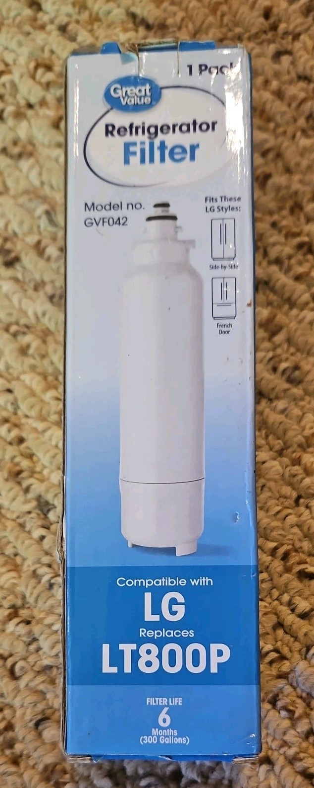 Great Value Replacement Water Filter LG Models LT800P 6 months 300gallons (d2)