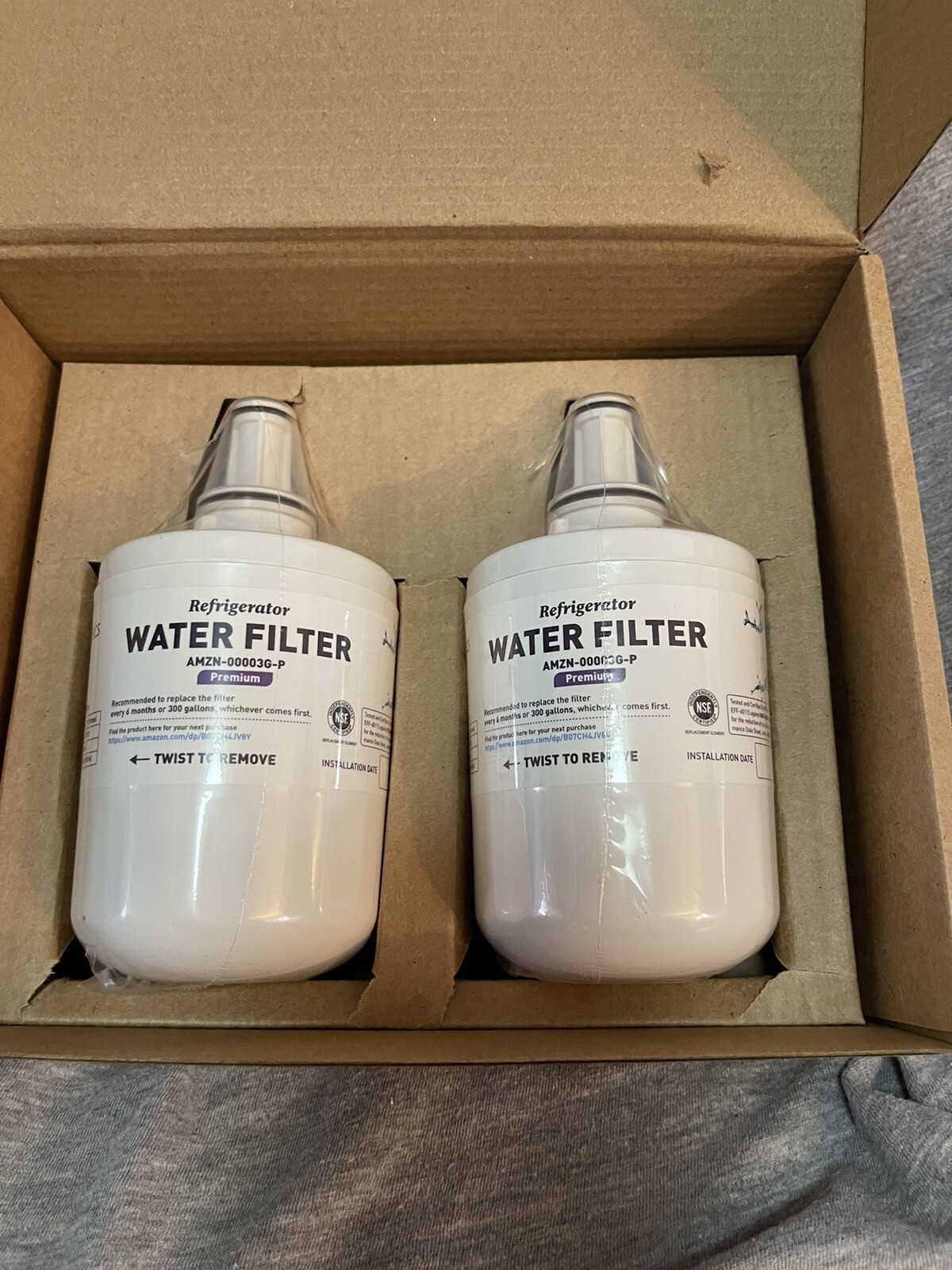 2 Pack Samsung DA29-00003G Refrigerator Water Filter 300 Gallons Amazon Brand