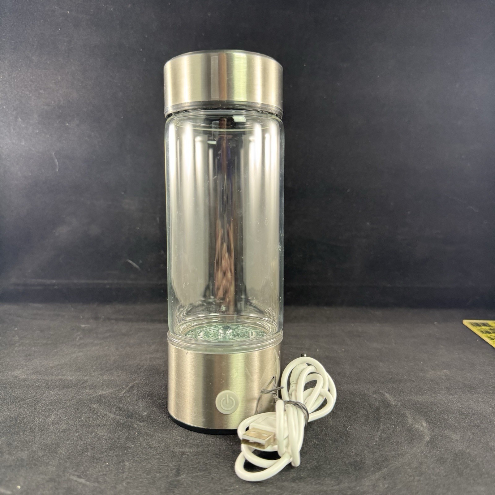 Hydrogen Water Bottle Generator Ionizer 420ML 14 oz Glass Rechargeable Portable