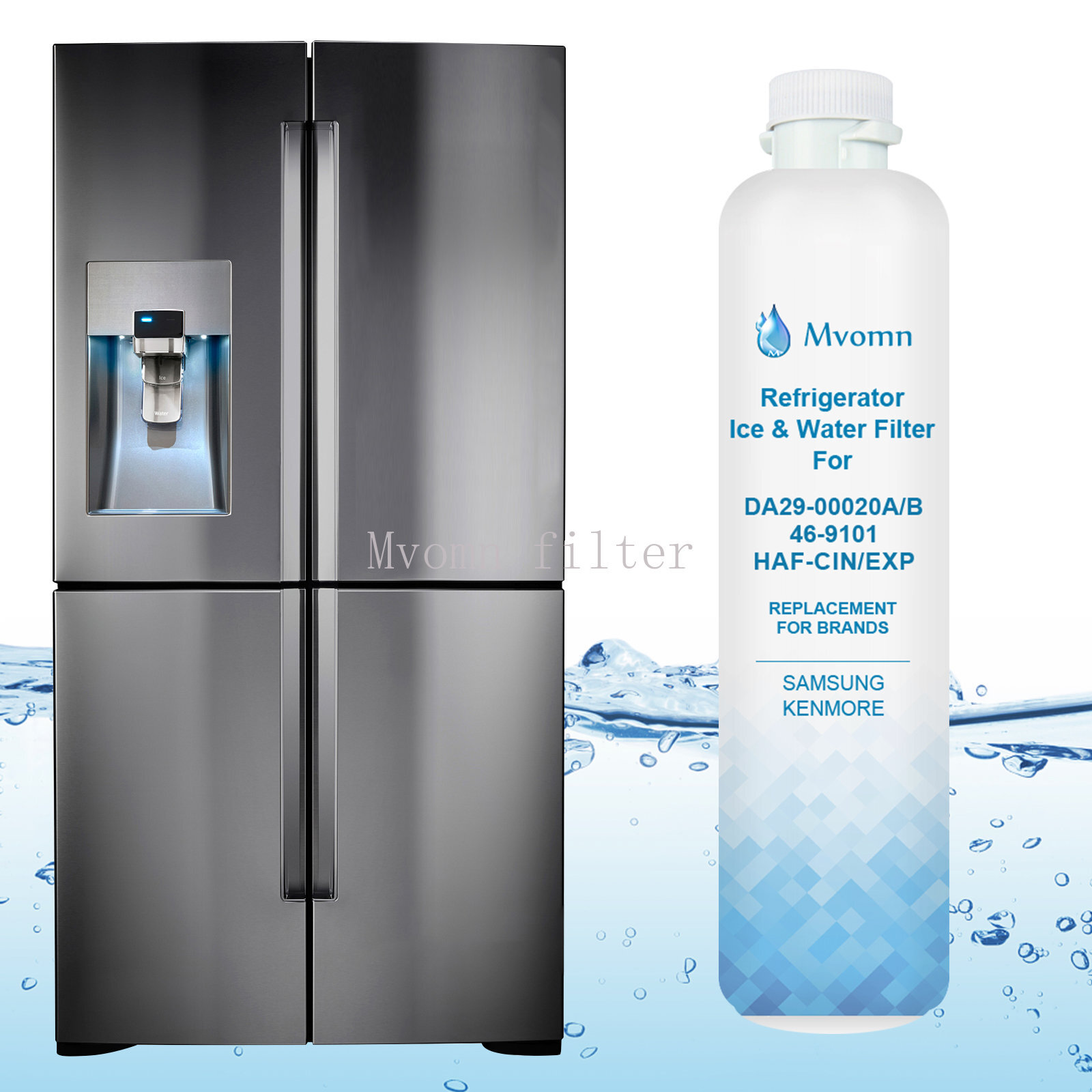 Fits Samsung DA29-00020B HAFCIN/EXP Comparable Tier1 Fridge Water Filter 2PK