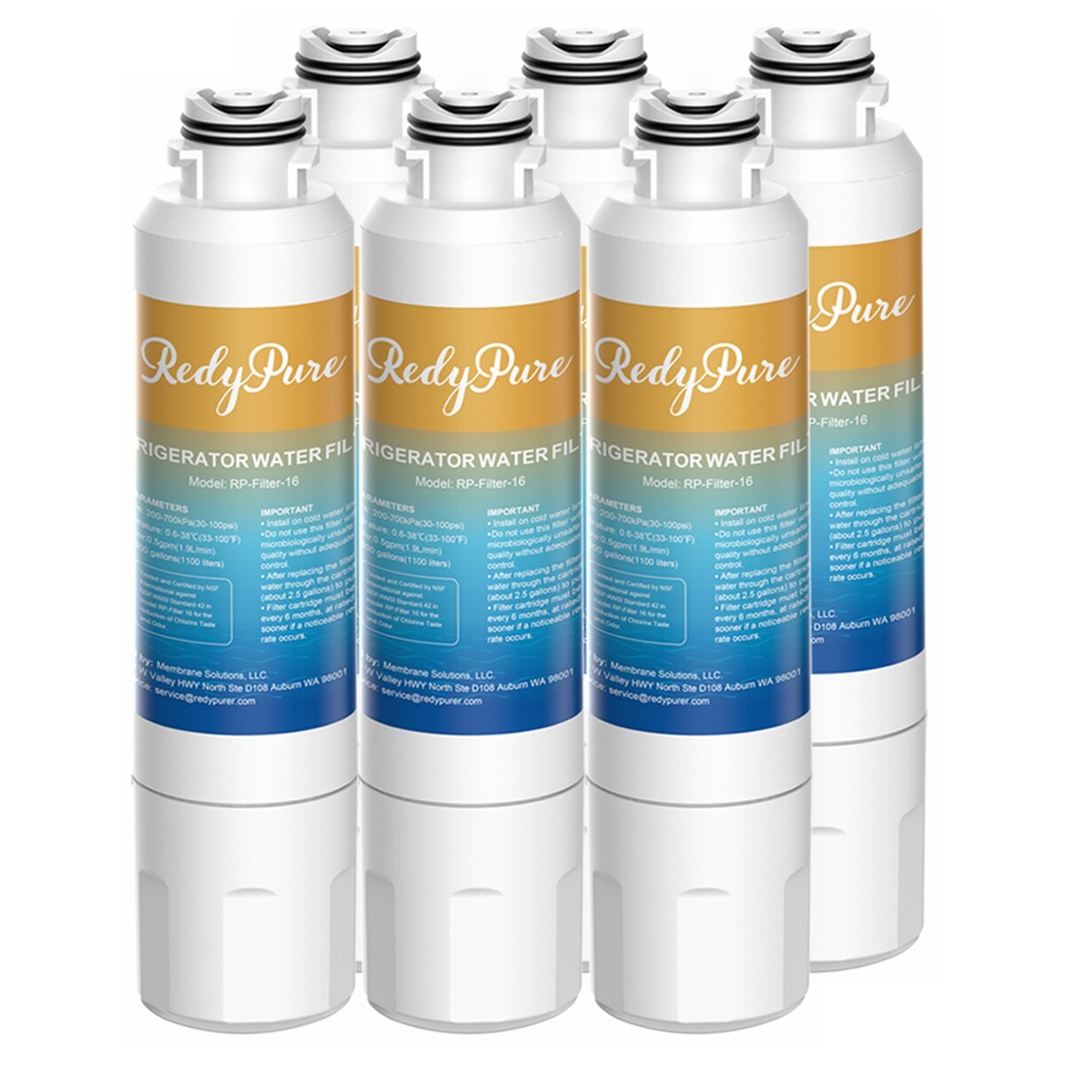 6 Pack Water Filter for Samsung DA29-00020B HAF-CIN/EXP Refrigerator Replacement