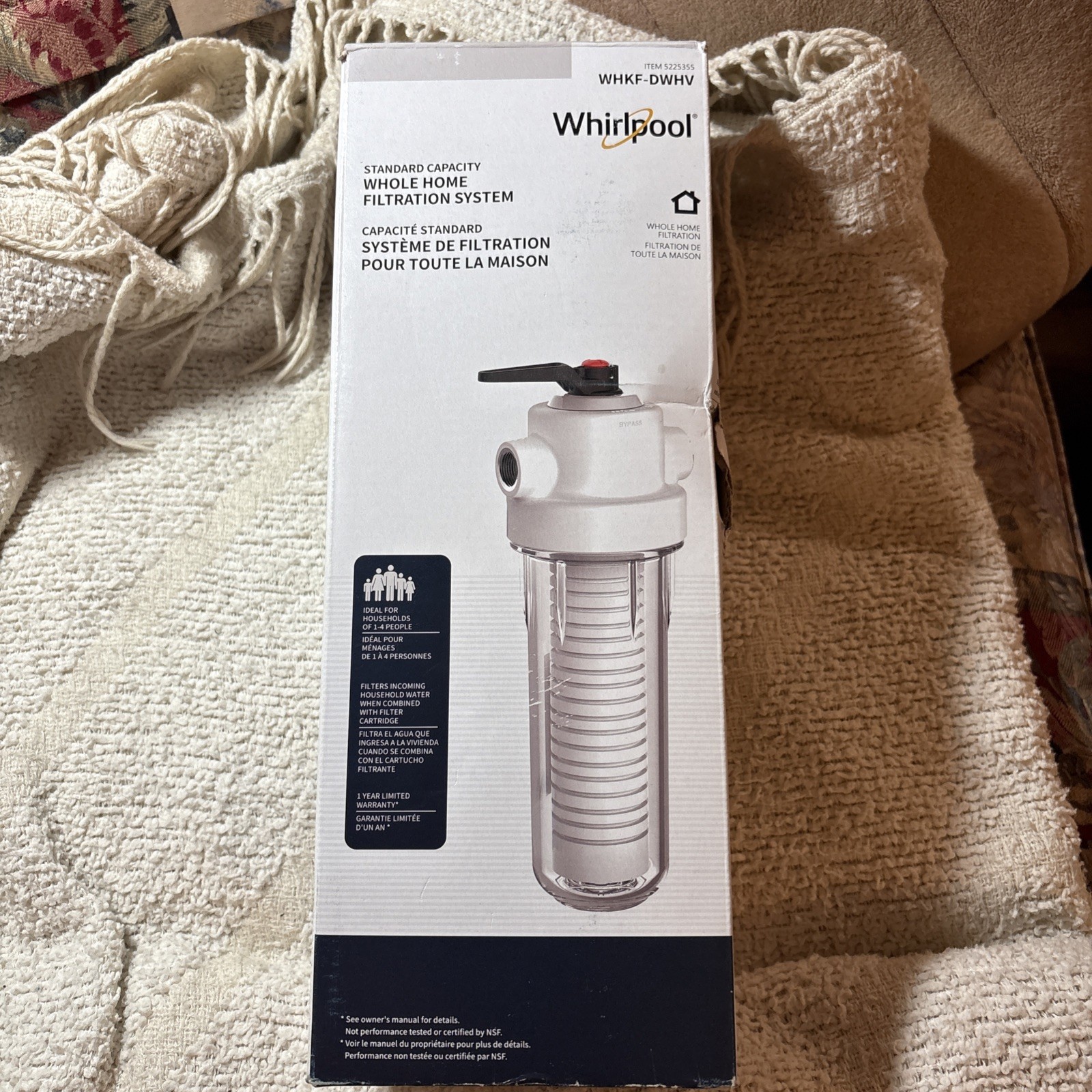 Whirlpool 10 x 2.5 Inch Whole House Water Filtration System WHKF-DWHV, 3/4″…