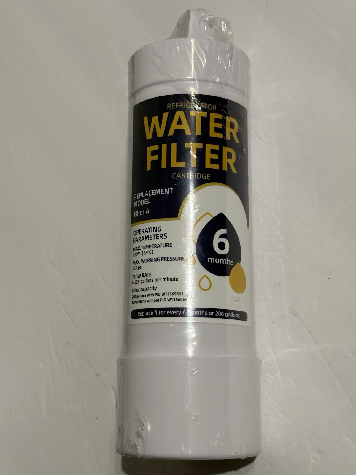 Refrigerator Water Filter Cartridge Filter A Replacement – 6 Month / 200 Gallon