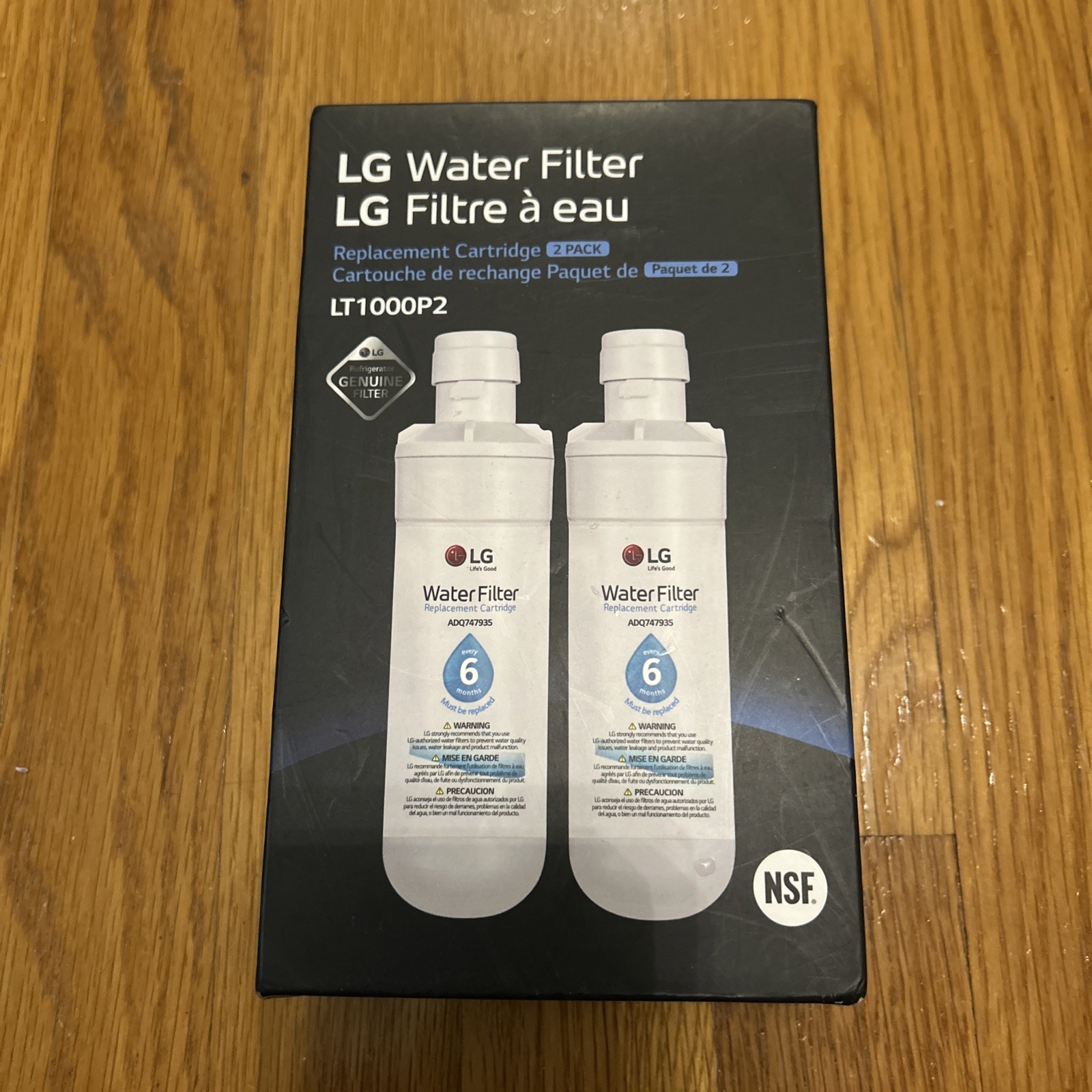 LG LT1000P2 6-Month / 200 Gallon Refrigerator Replacement Water Filter, Reduces