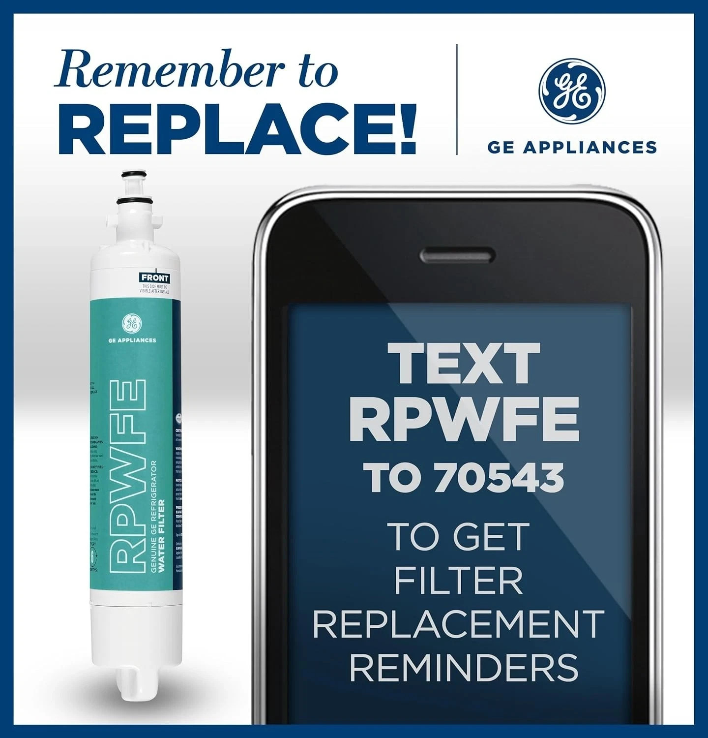 Refrigerator Water Replacement Filter Reduces Lead Sulfur and 50 + Impurities