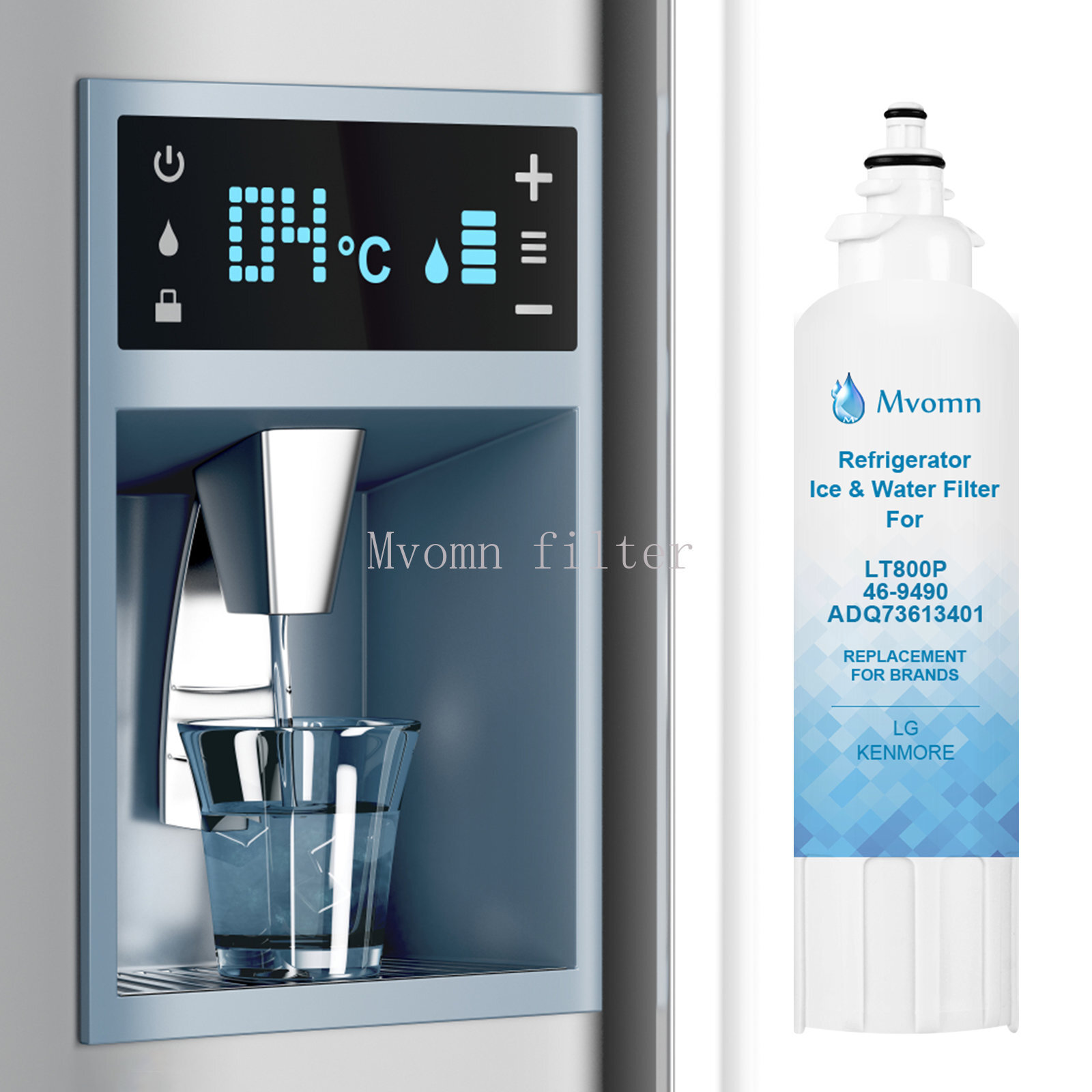 4 Pack Fit For LG LT800P ADQ73613401 HDX FML-4 ADQ73613401-S Water Filter
