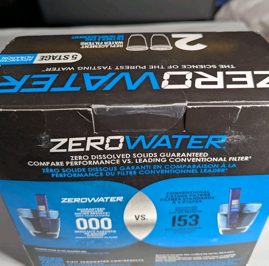 Zero Water 5 Stage Advanced Filtration 2 Pack Replacement Water Filters ZR-017