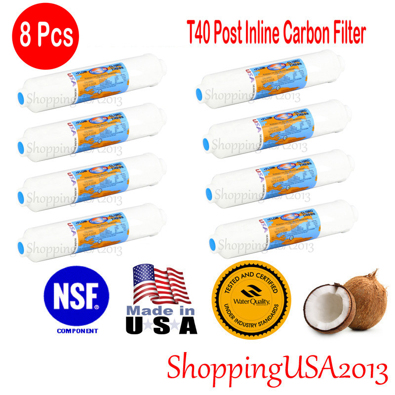 8 Pcs Omnipure T40 Post Coconut Carbon Filter 10X2″ RO REVERSE OSMOSIS Water