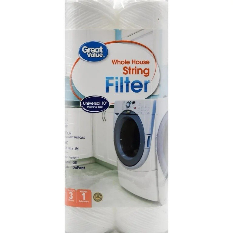 Great Value String Replacement Filter 2-Pack New