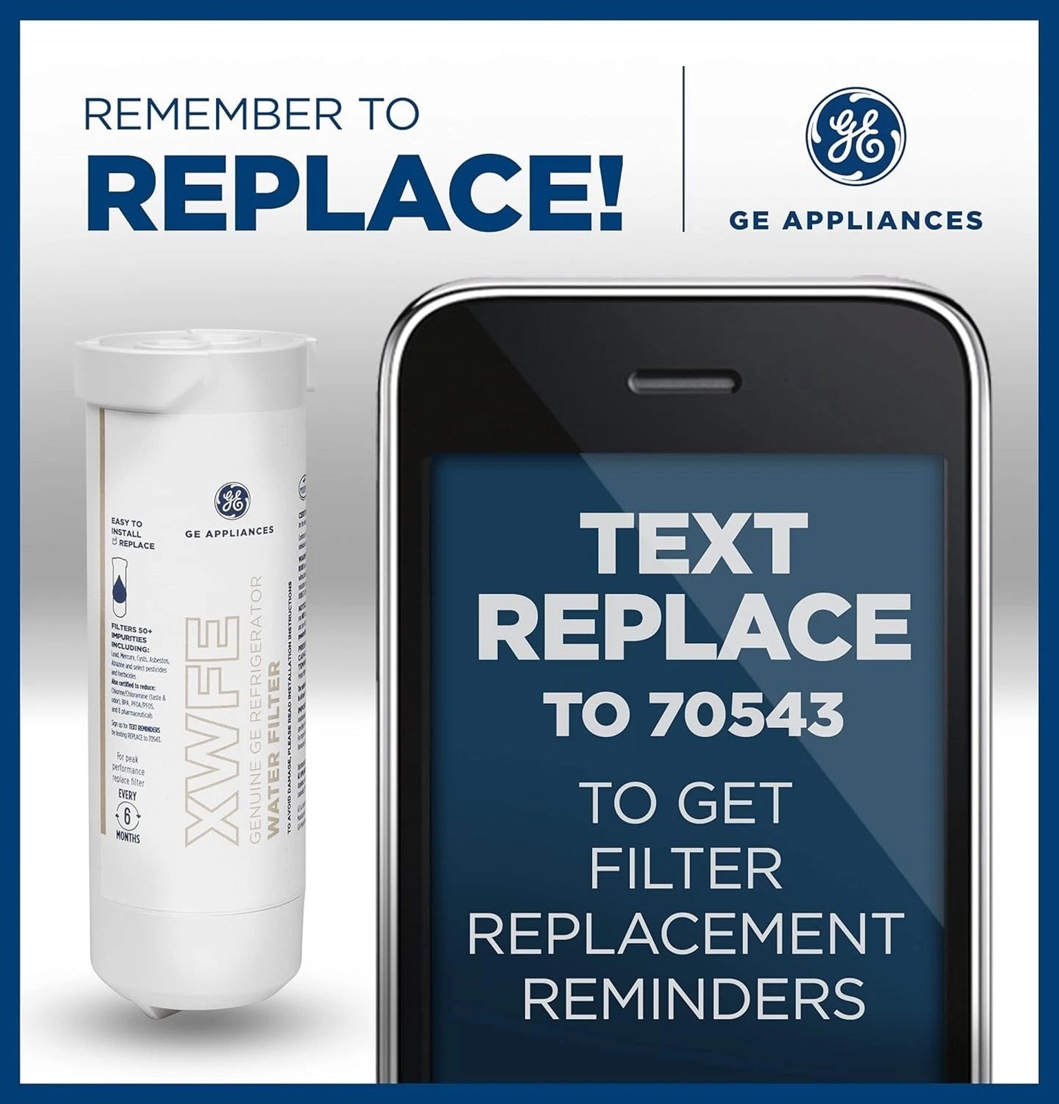 (3 Pack) Genuine GE XWFE Refrigerator Water Filter OEM Replacement XWF