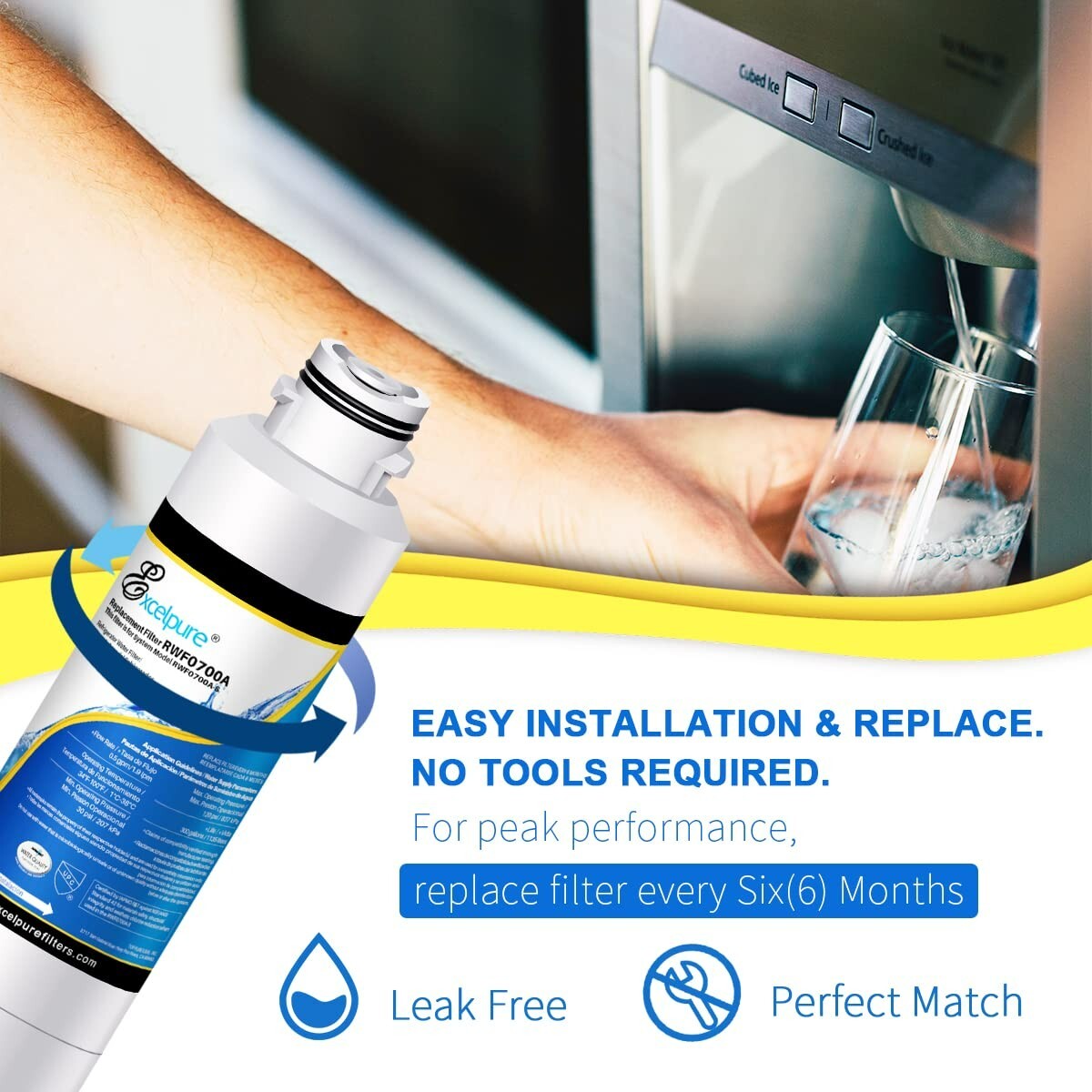 EXCELPURE Fit Samsung DA29-00020B HAF-CIN/EXP Compatible Water Filter 4 PACK