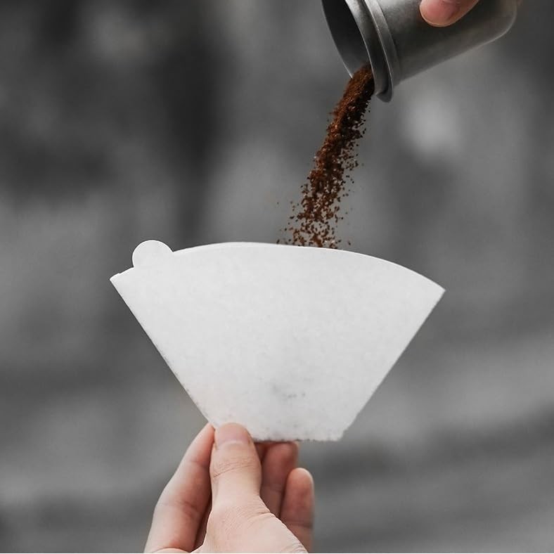 #4 White Paper Filters, Coffee Filter Cone U-shaped 100 Count,