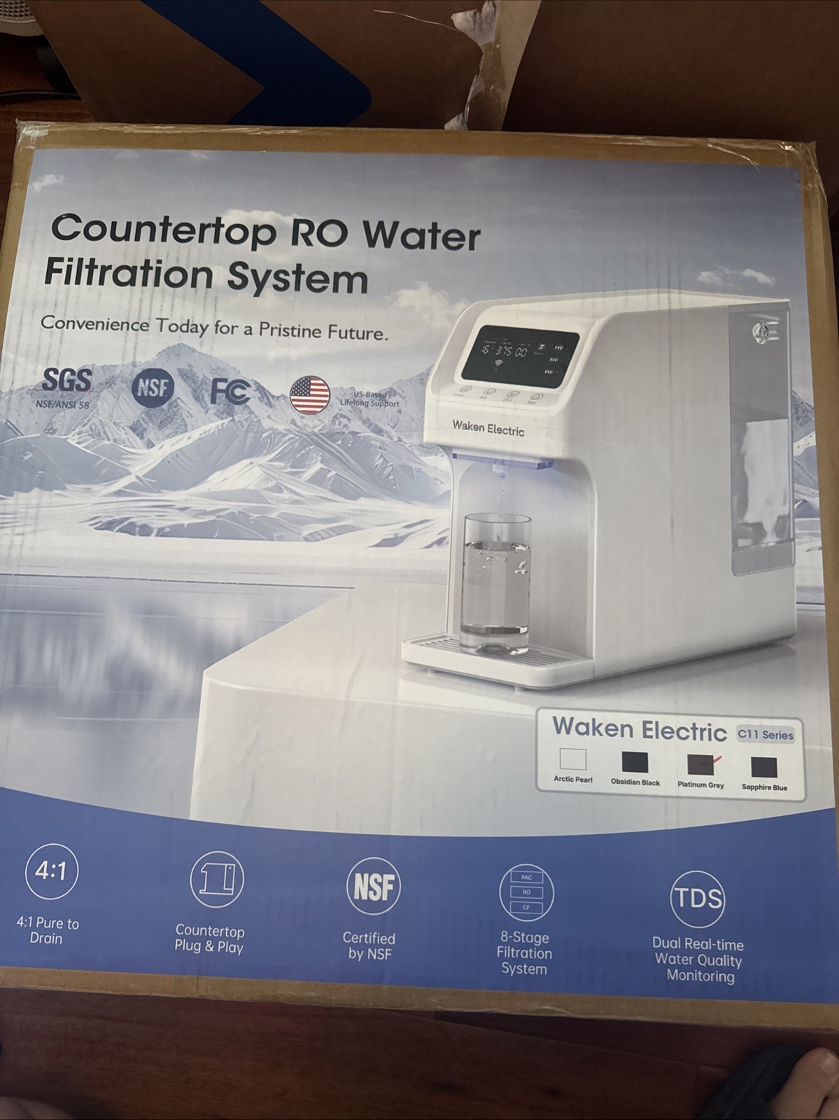Waken Electric C11 Series Countertop Reverse Osmosis Water Filtration System NEW