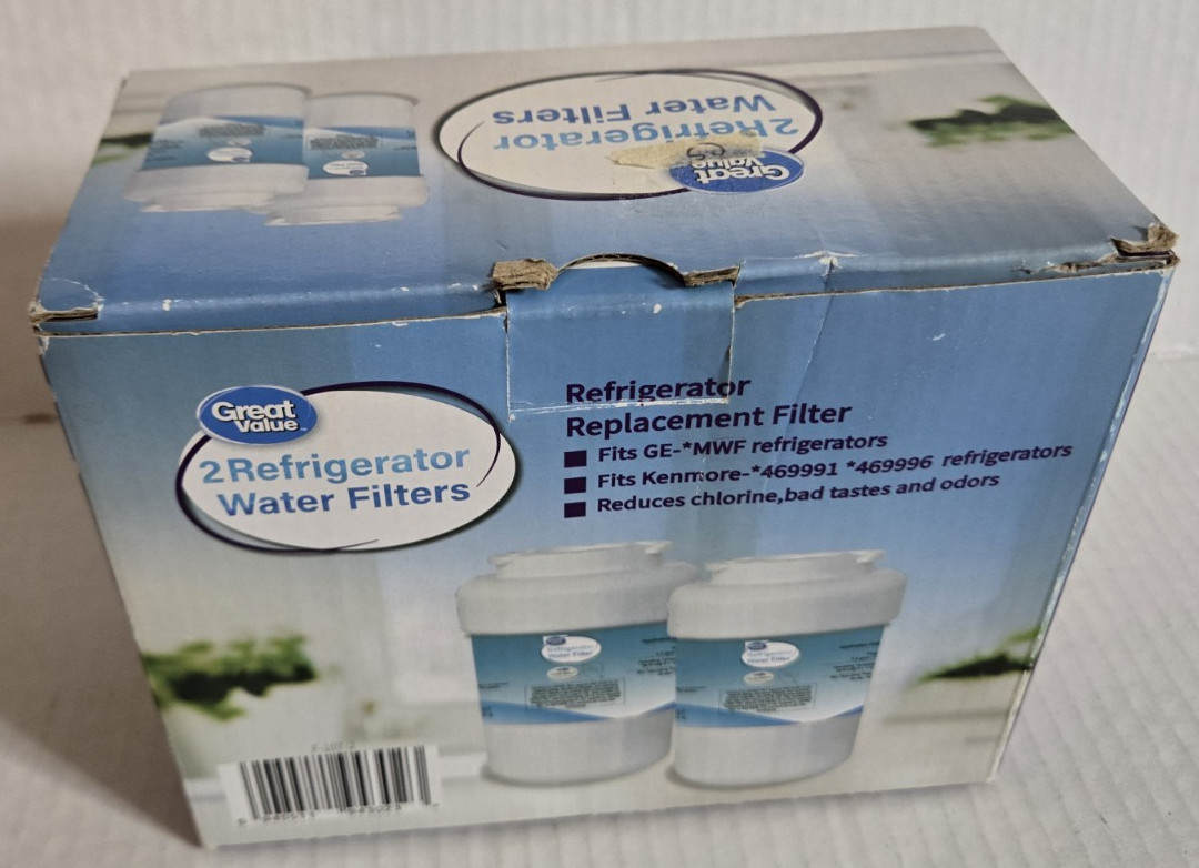 *NEW* Great Value Refrigerator Replacement Filters 2 Pack, for GE Kenmore SEALED