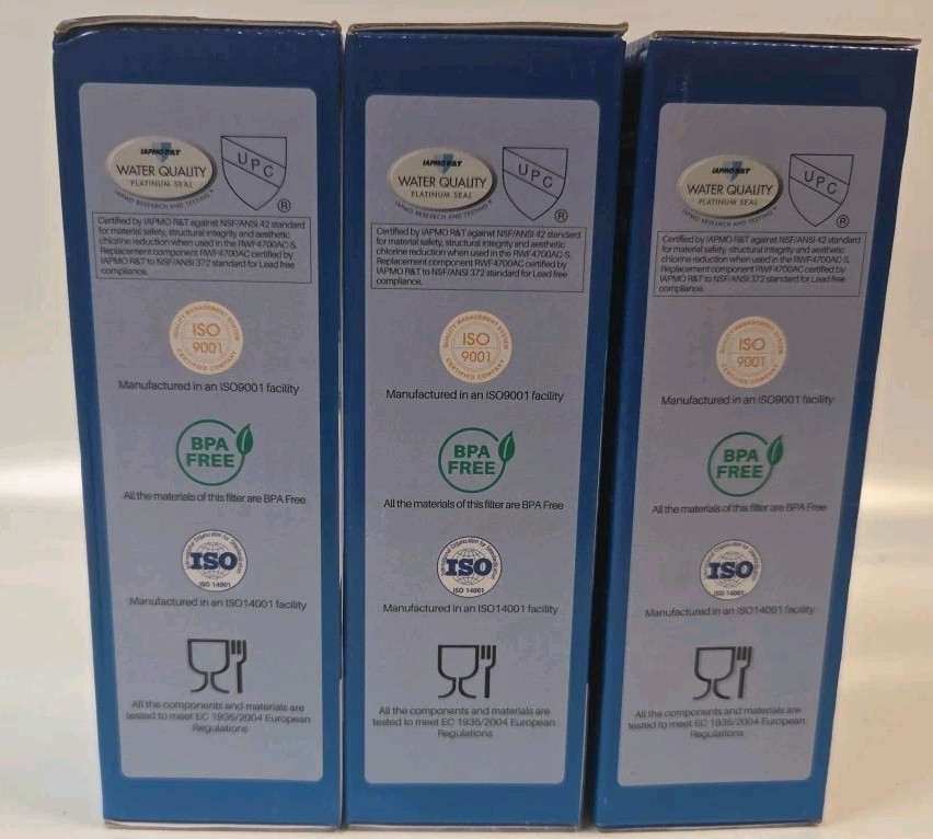 Pureplus RWF4700AC Replacement Refrigerator Water Filter Lot Of 3
