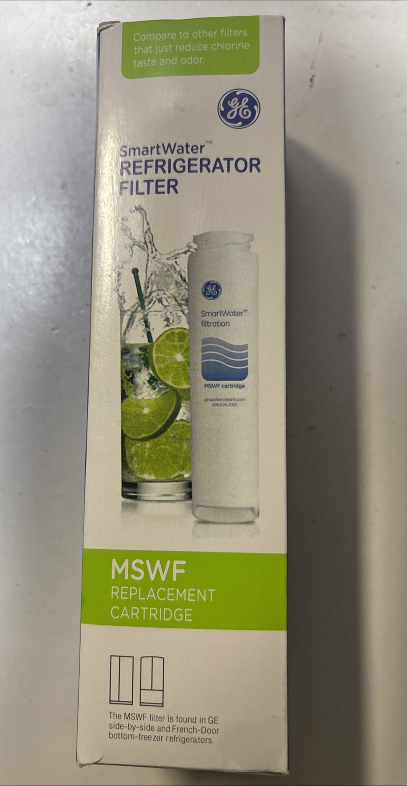GE Genuine MSWF SmartWater Refrigerator Water Ice Filter Cartridge Sealed