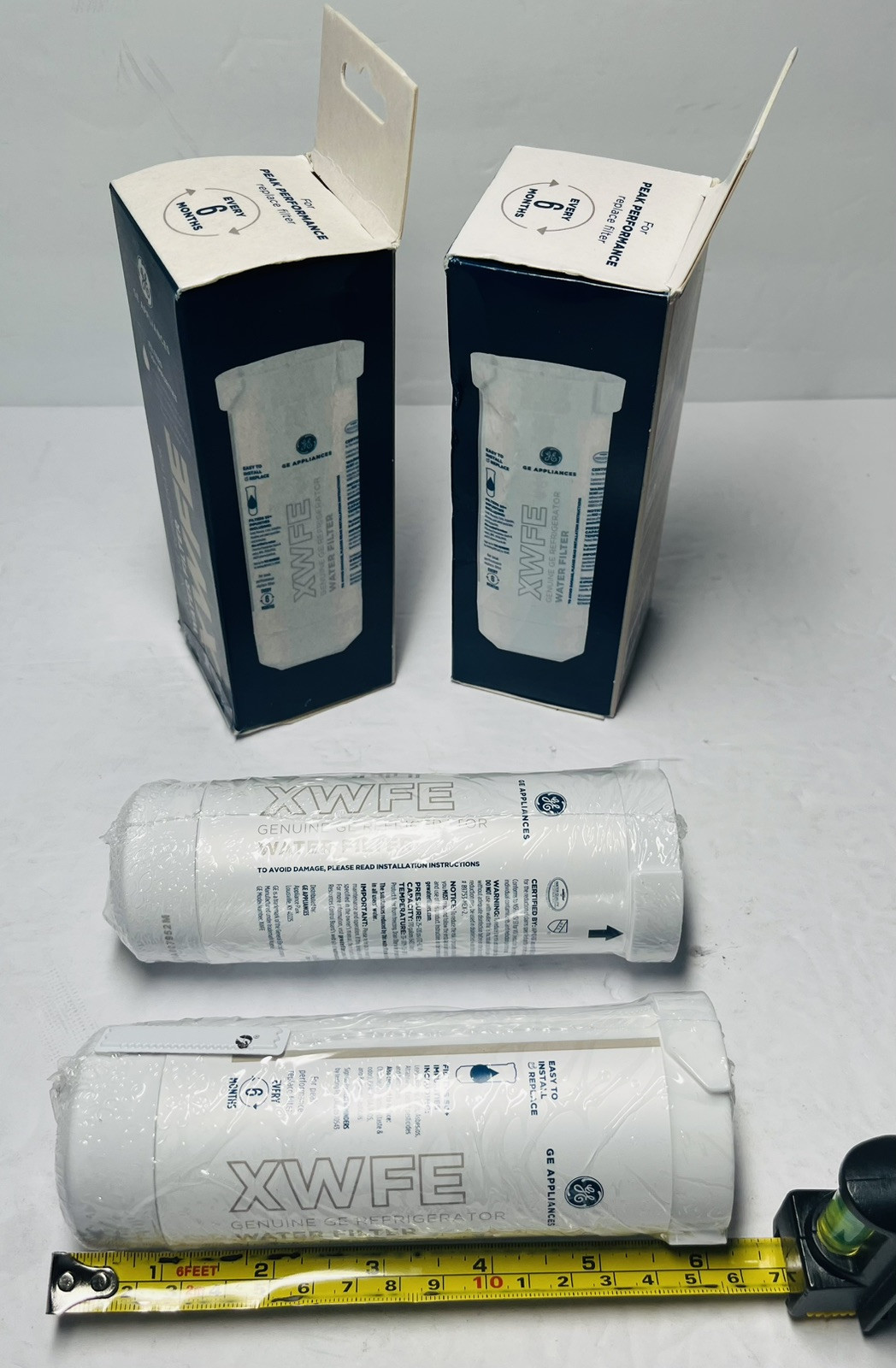 Lot of 2 Genuine GE Sealed XWFE Refrigerator Water Filter Filters No Chip READ