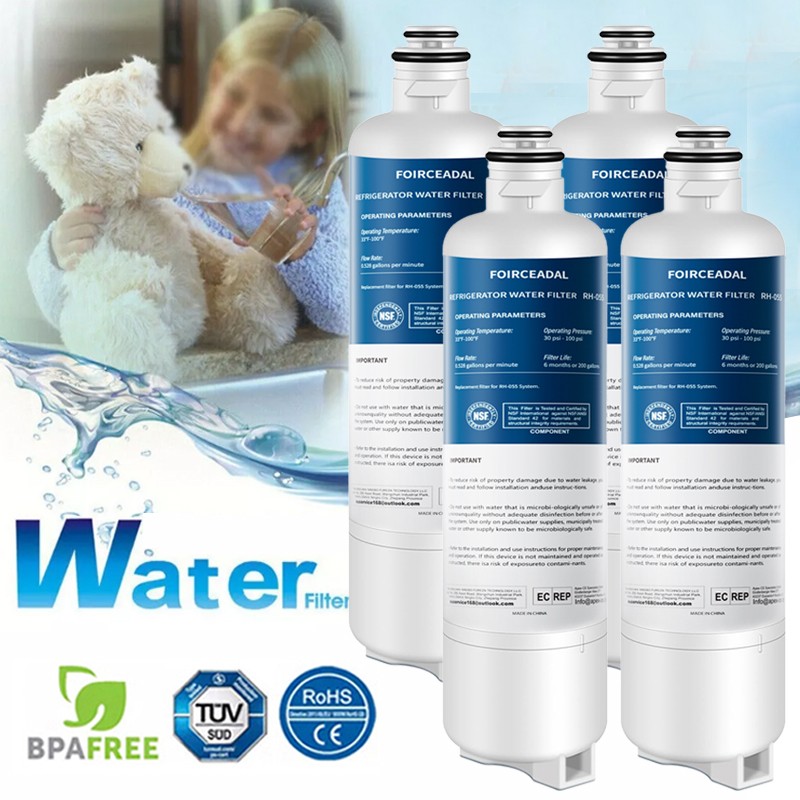 4PACK For Bosch UltraClarity Pro Water Filter BORPLFTR50, BORPLFTR55, RA450022