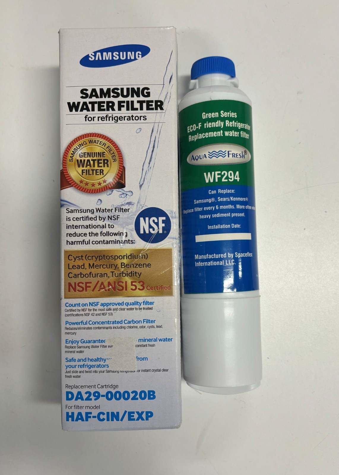 Aqua Fresh Green Series Eco-Friendly Refrigerator Replacement Water Filter WF294