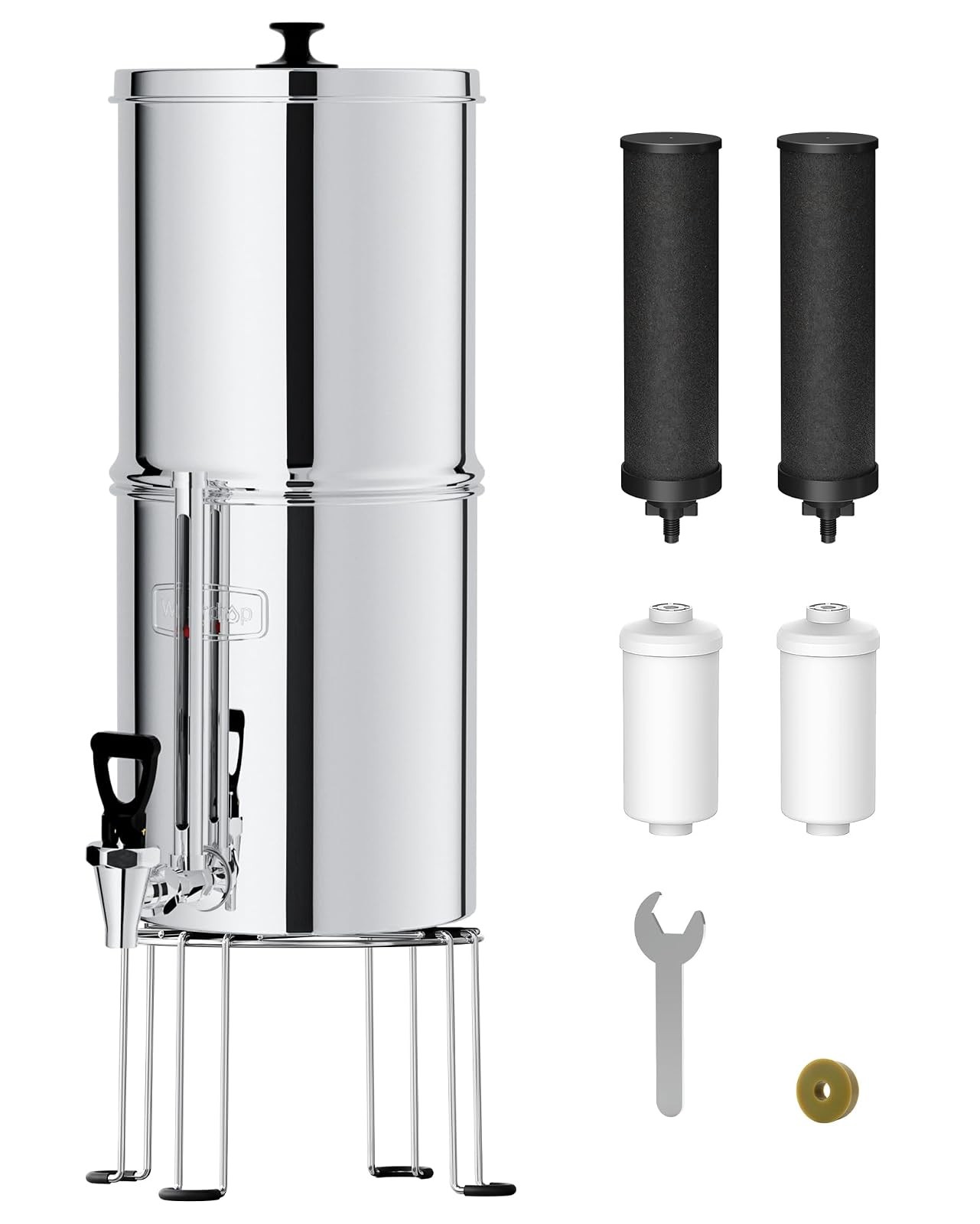Gravity Water Filter System Stainless Steel 2.25G