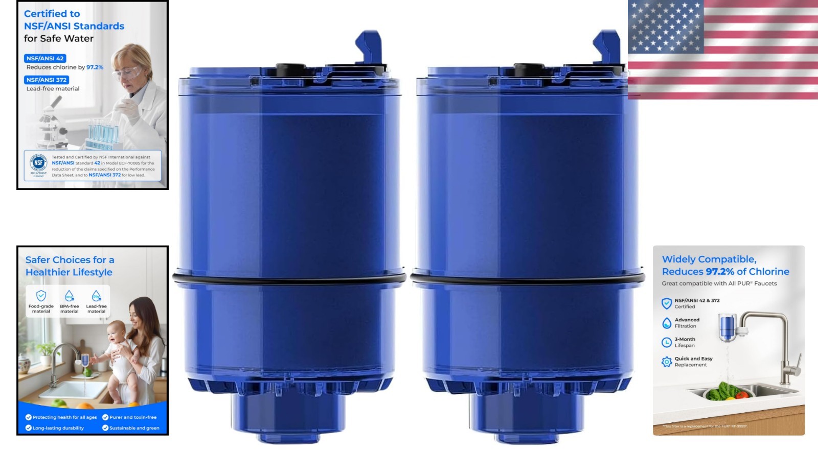 Fresh Water Awaits: PUR Replacement Carbon Fiber Filters – 2 Count Pack