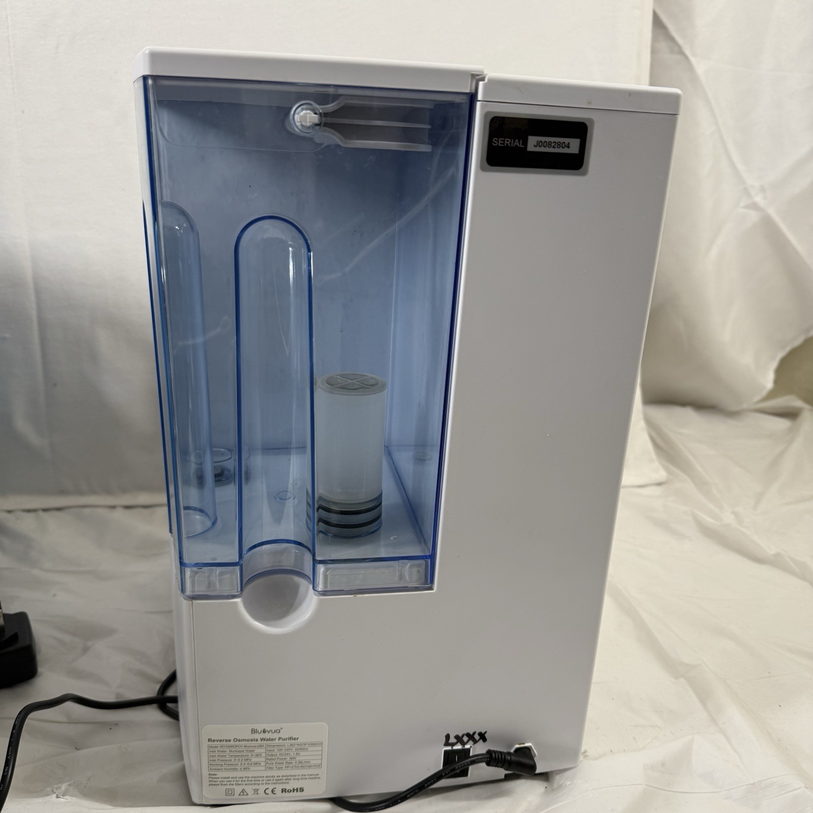 E1 Bluevua RO100ROPOT Countertop Reverse Osmosis Water Filter – 4 Stage System