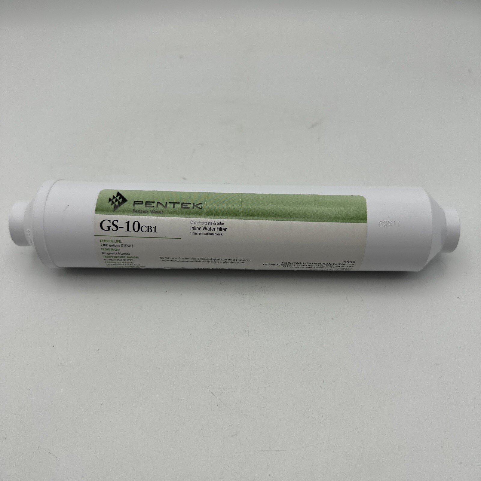 Pentek GS-10CB1 Inline Chlorine Water Filter 1/4 Quick Connect GS-10 Carbon