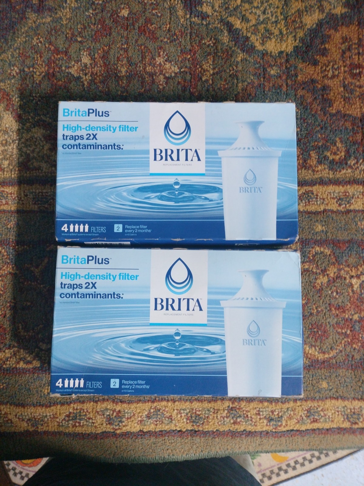 Brita Plus Replacement Water Filter, BPA-Free, High-Density Pitchers 2x 4 PACKS