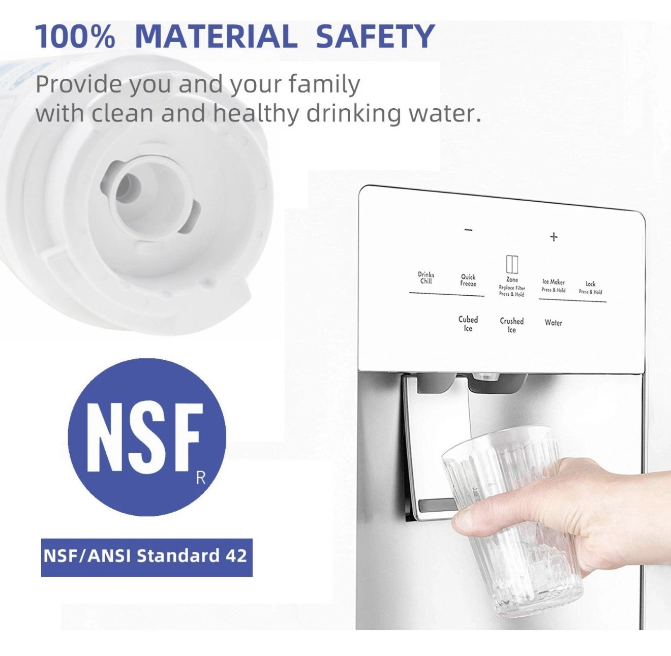 GE MSWF refrigerator water filter replacement SmartWater filter new – 2 PACK