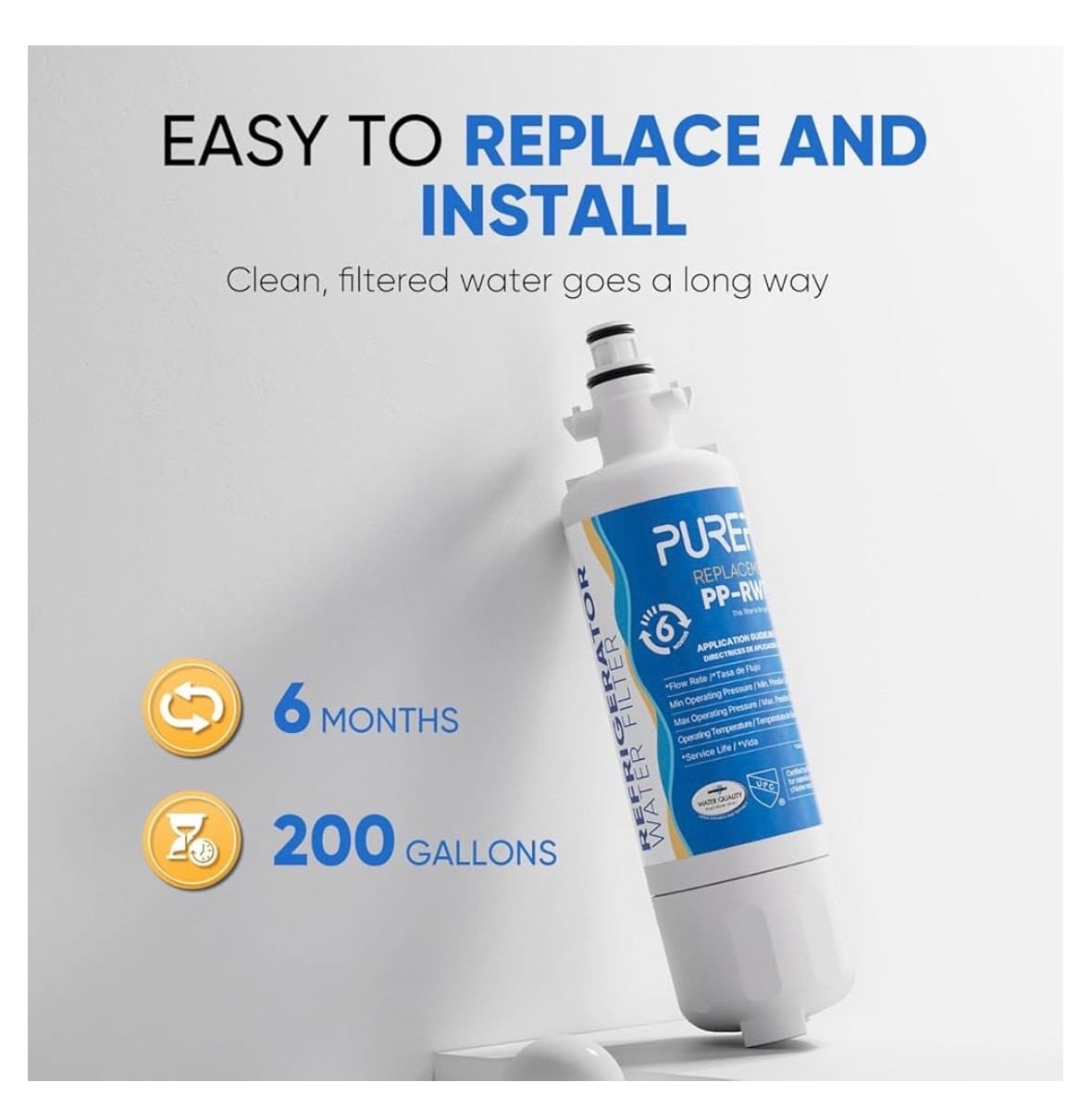 3 PACK PUREPLUS 469690 LT700P LG Kenmore 9690 RWF1200A Air Water Filter Combo