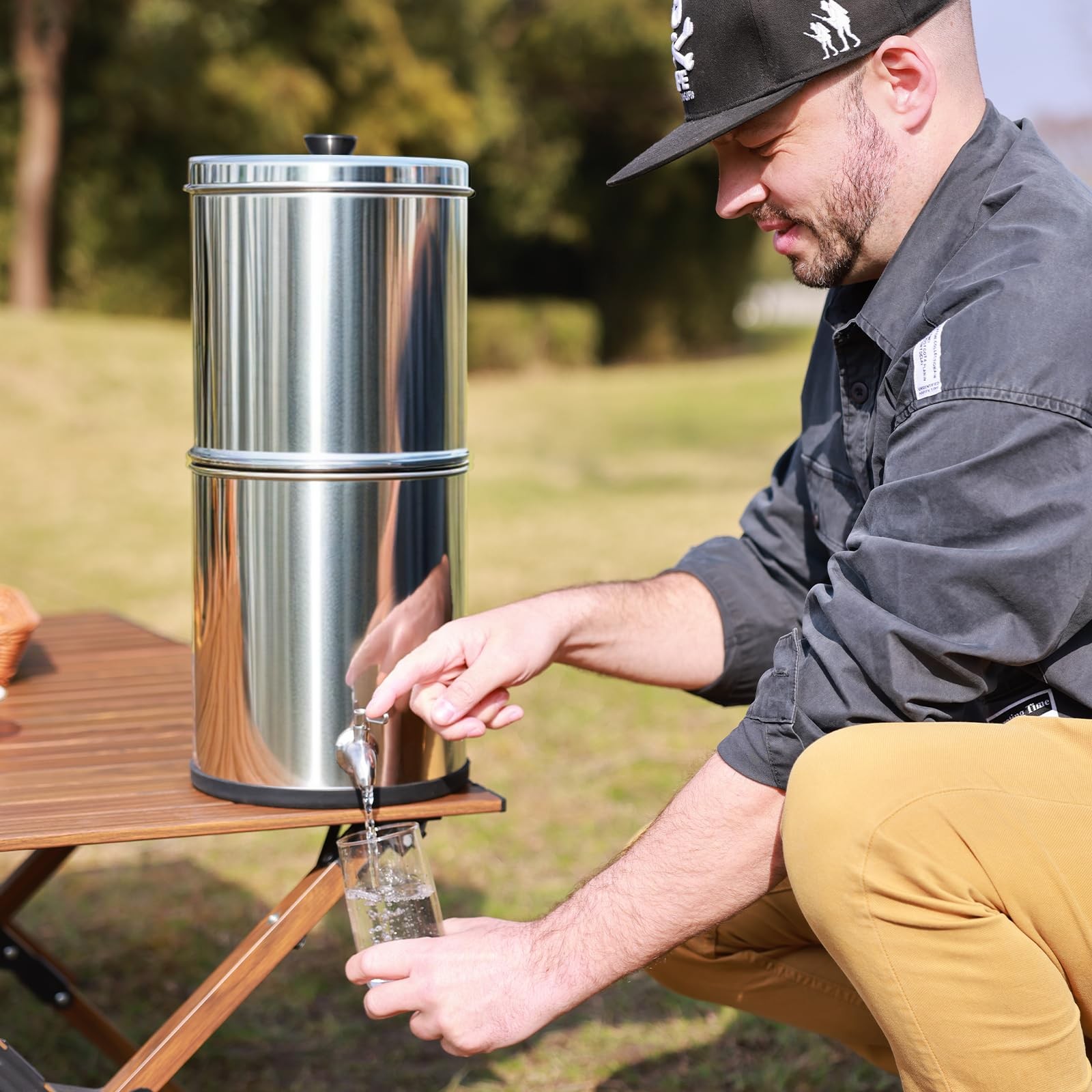 2.25G Ultra-Filtration Gravity Water Filter System, 304 Stainless Steel Count…