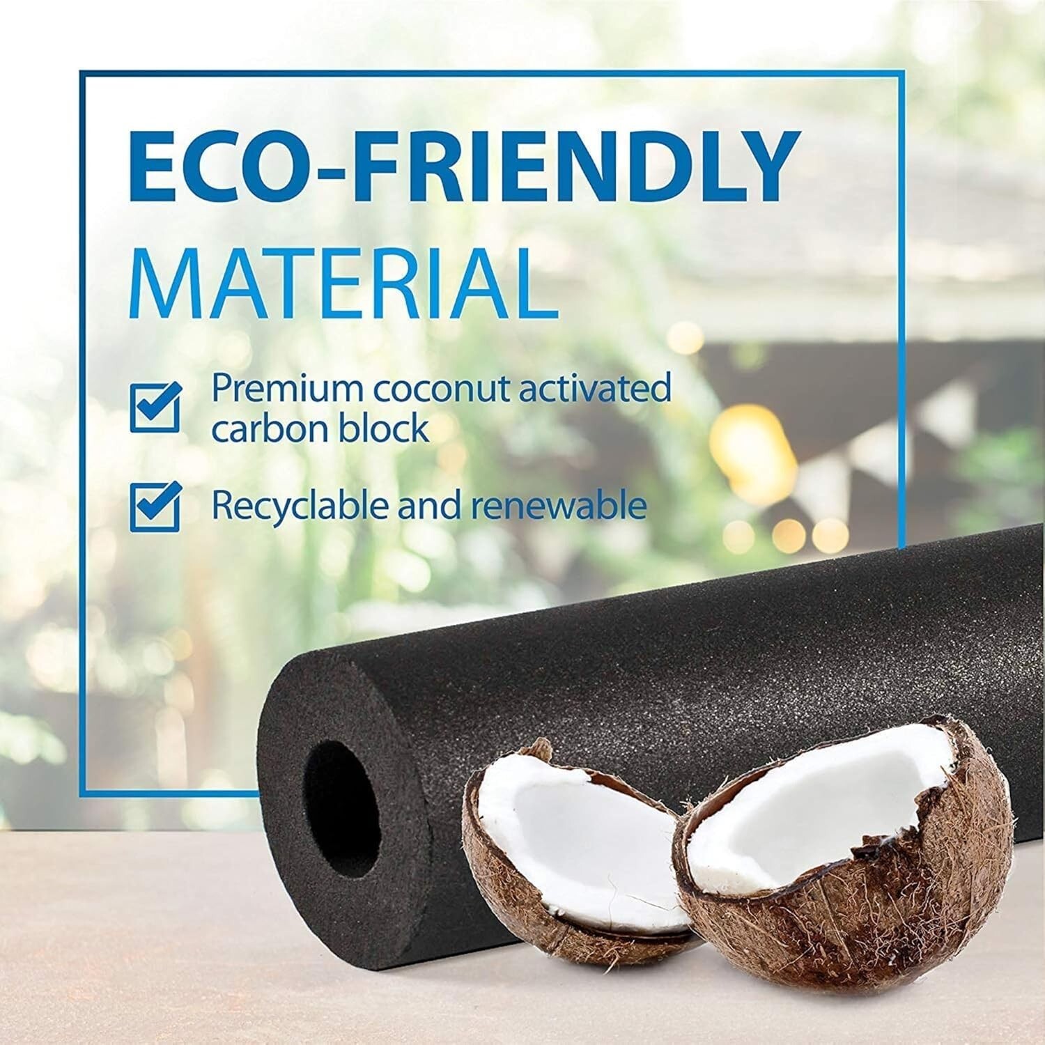 Under Sink Water Filter Lead-Free 2 Count NSF/ANSI 42 Certified Healthy Water