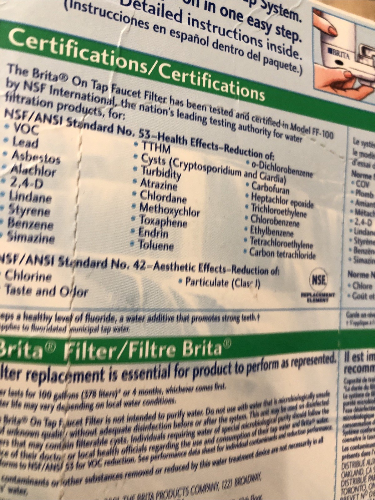 Brita On-Tap Faucet Water Filter Replacements, Chrome, 2 Count FF-100 & OPFF-100