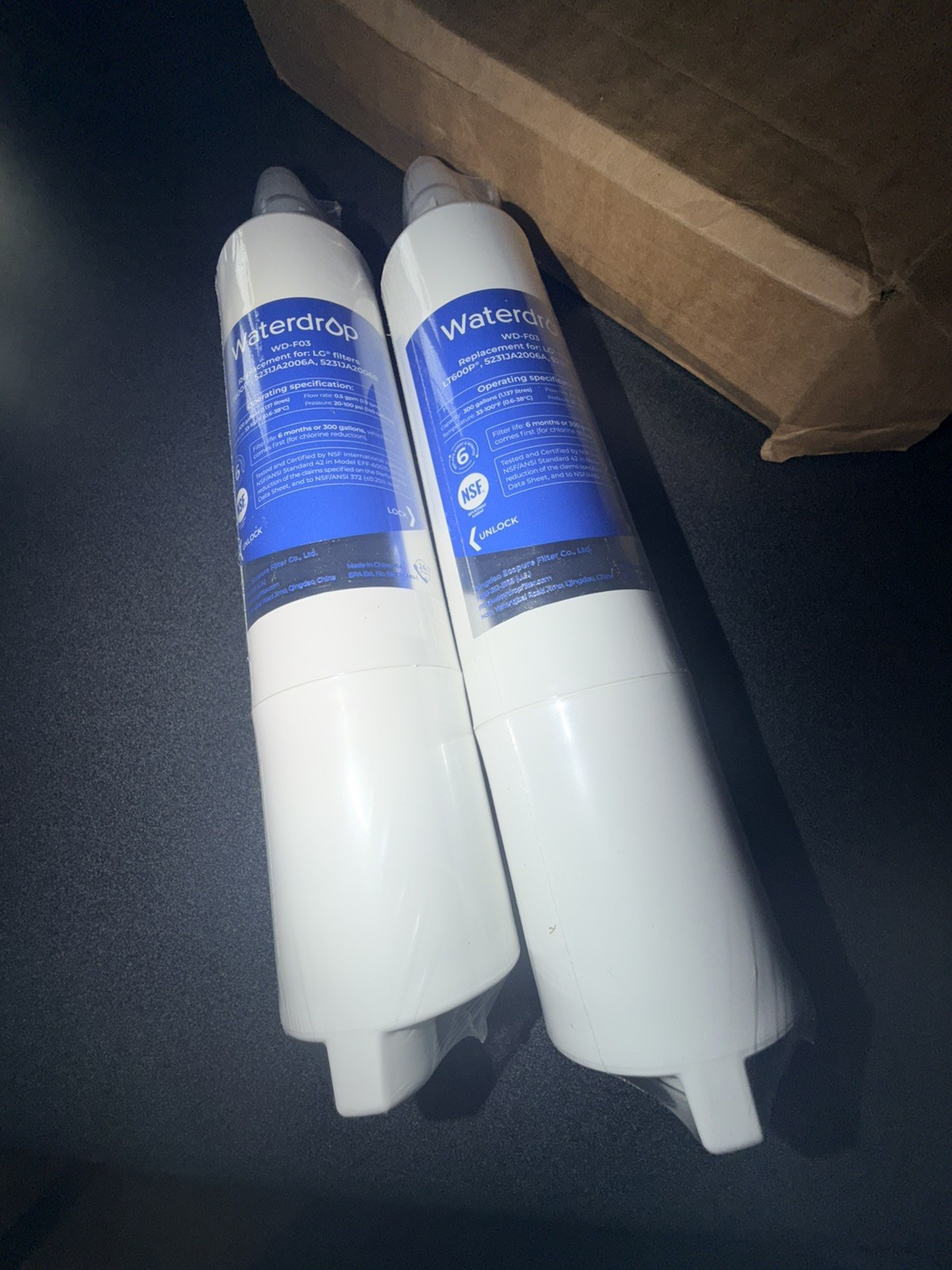 Fit For LG LT600P 5231JA2006A 5231JA2006F 5231JA2006B 469990 Water Filter 2 Pack