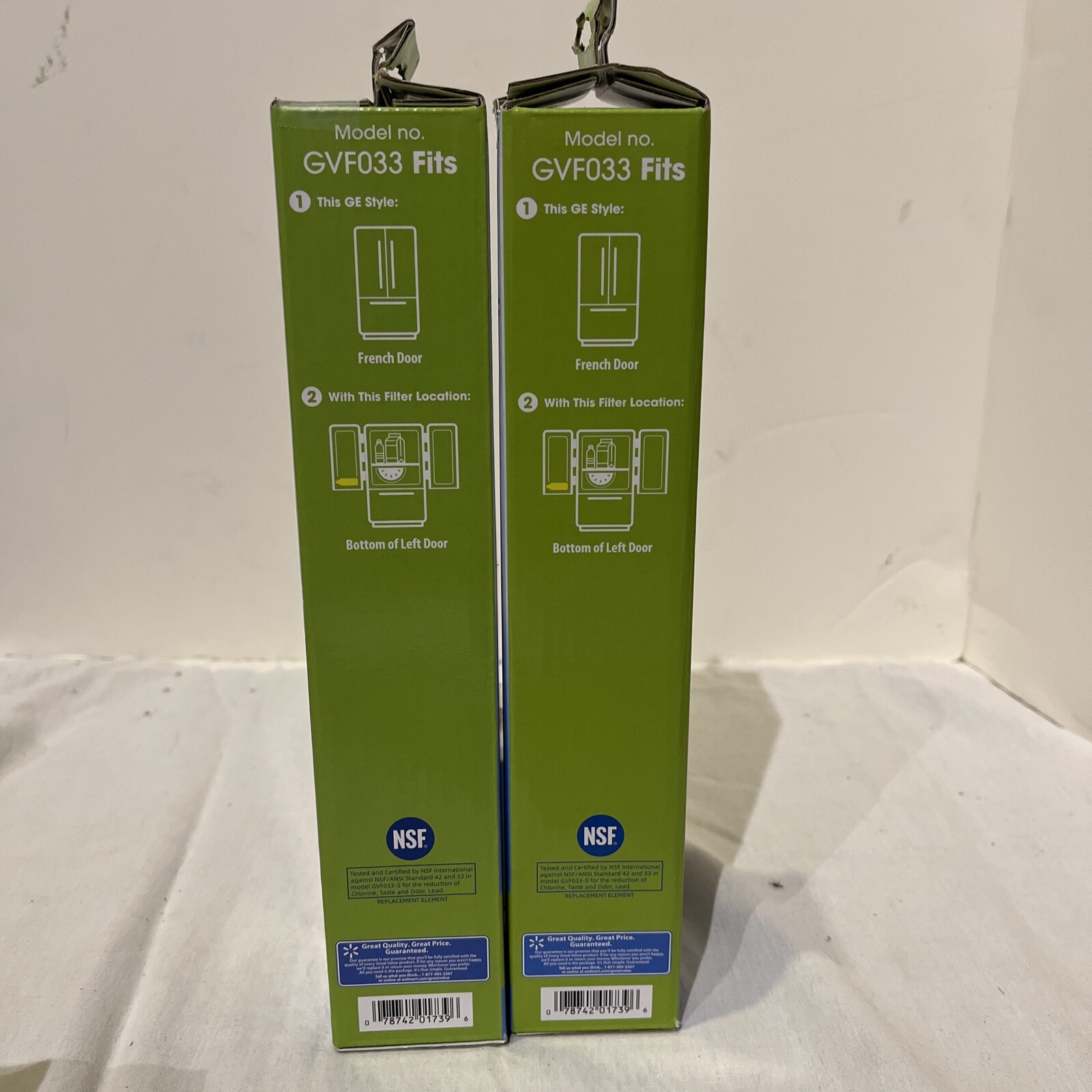 (2) Great Value Refrigerator Water Filter Replaces Model RPWF 6 months 200 gal