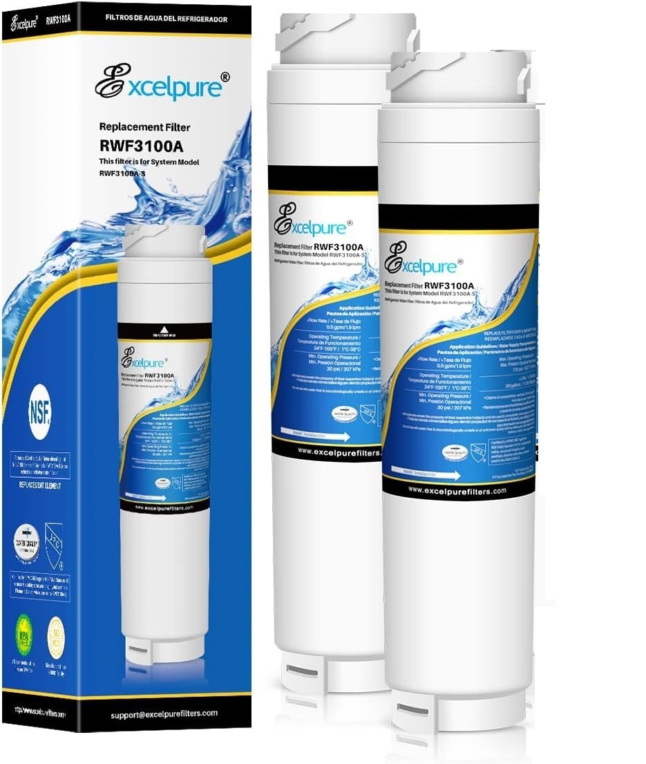 NIB! 2 Pk Excelpure Refrigerator Water Filters RWF1300A For Bosch Ultra Clarity