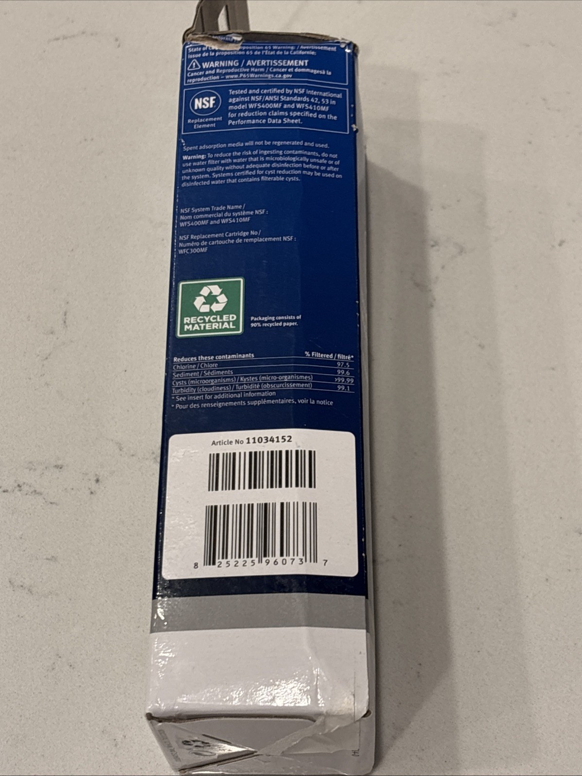 Bosch 11032531 Genuine OEM Water Filter Cartridge for Bosch Refrigerators