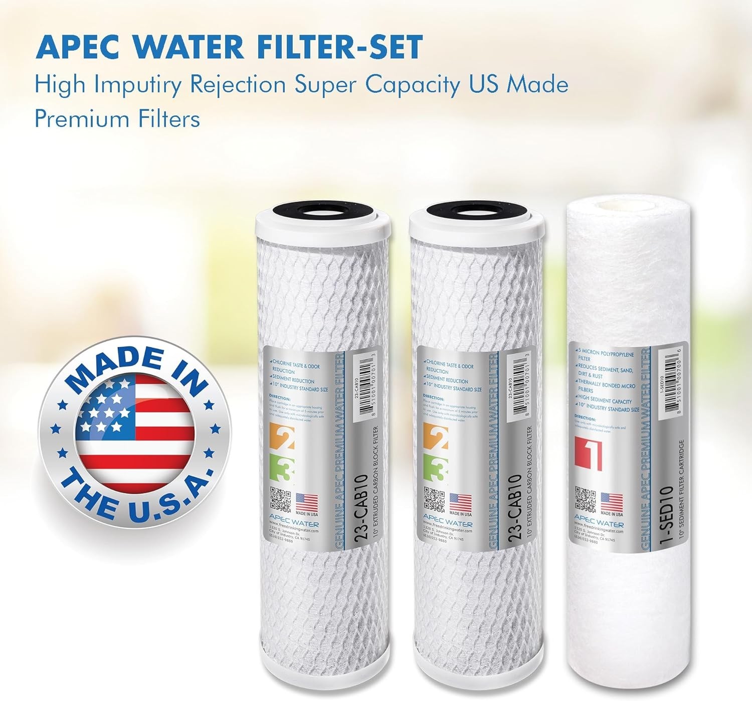 Systems ULTIMATE Series Made Stage 1, 2 & 3 Replacement For Undersink System