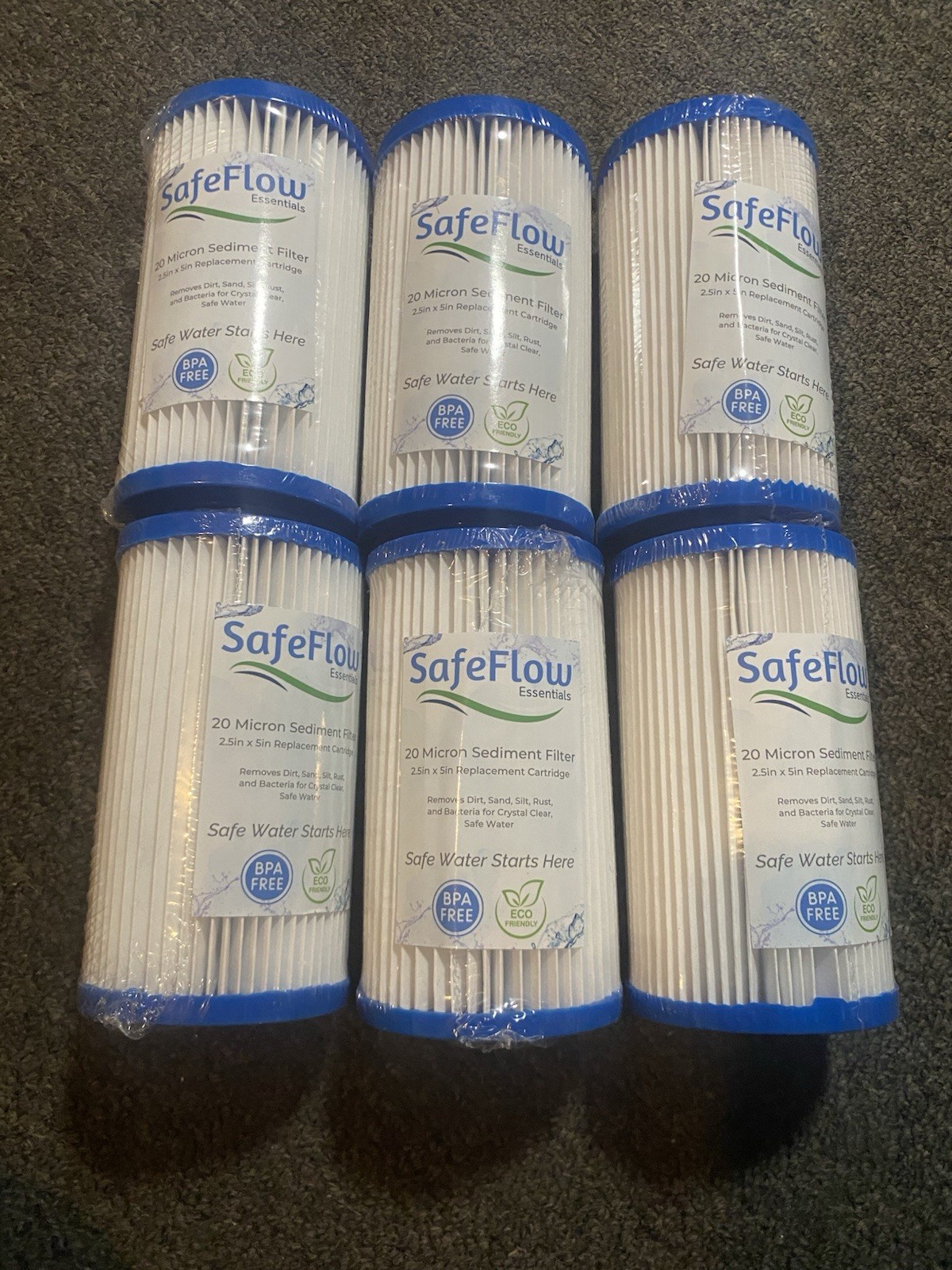 Safe Flow 2.5″ x 5in Filter 20 Micron Sediment Filter