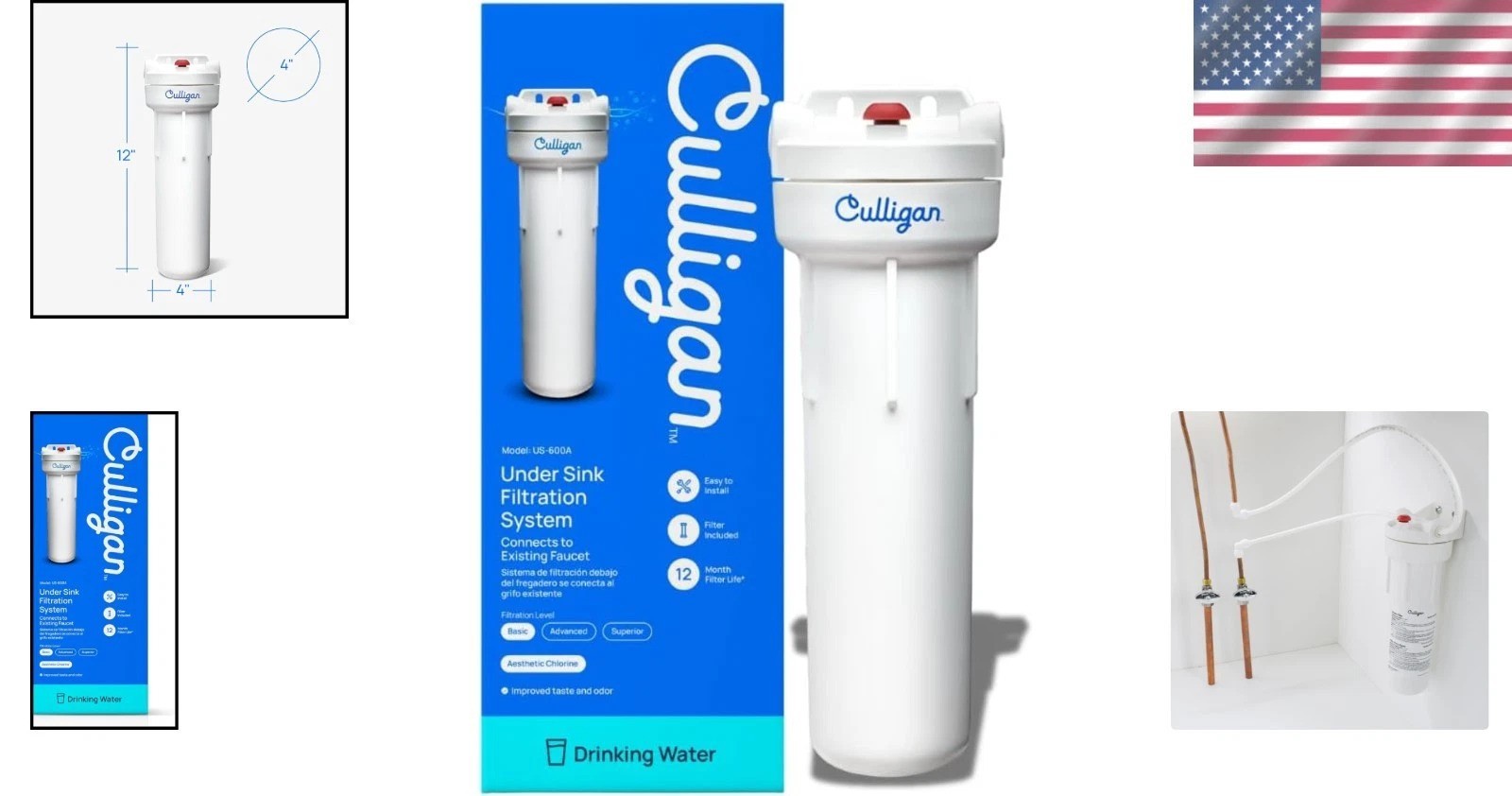 Cleaner Water at Your Tap: Under-Sink Filter with Easy Installation & Durability