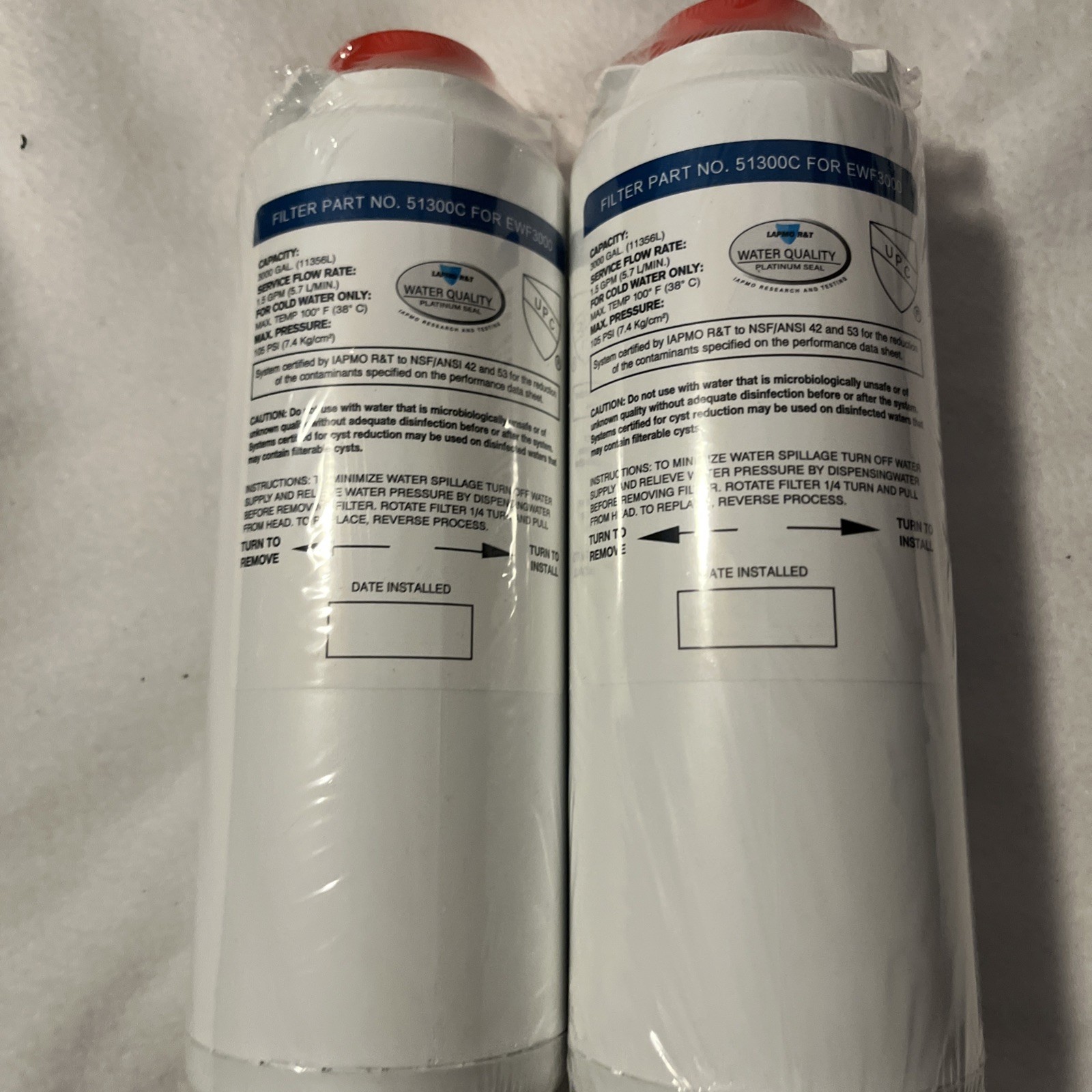 2 PACK 51300C Water Filter NO Chip for Elkay 51300C EWF3000 Ezh20 Bottle Filler