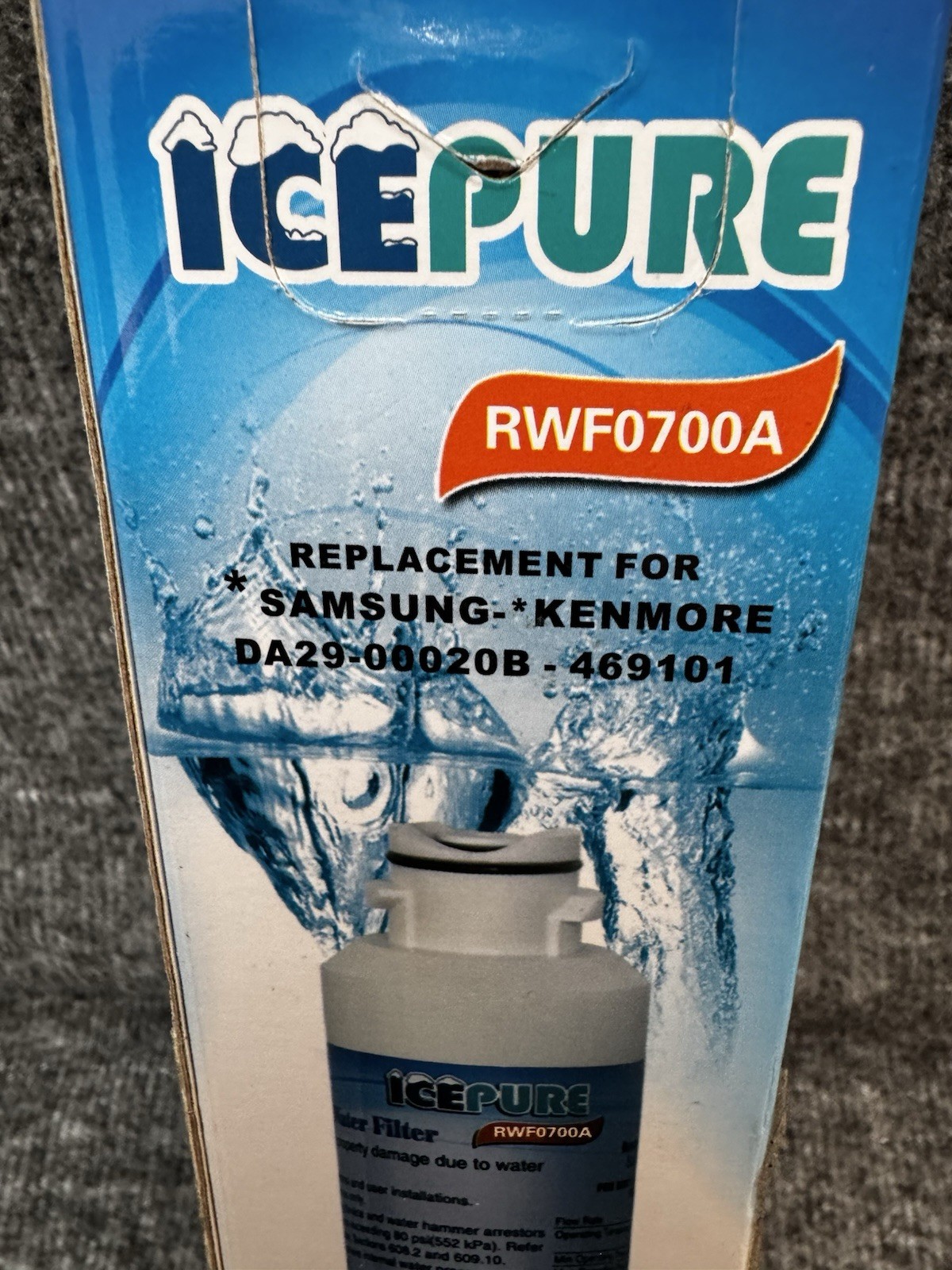 IcePure RWF0700A Water Filter For Samsung & Kenmore Refrigerators – 1 Count