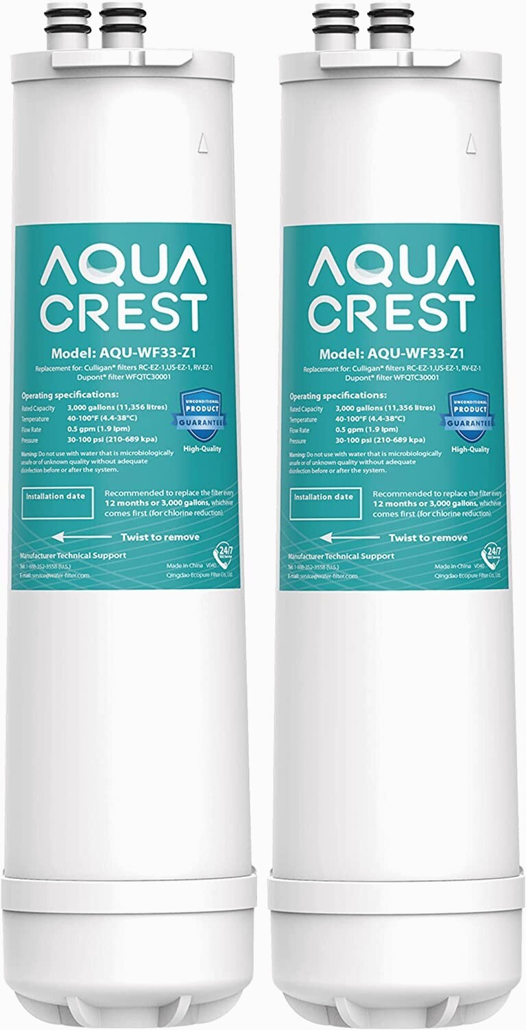 AQUA CREST RC 1 EZ-Change Premium Water Filtration Replacement Cartridge,2 Packs
