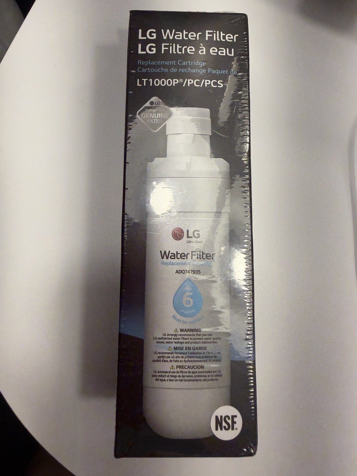 LG Water Filter Replacement Cartridge (LT1000P/PC/PCS) Sealed