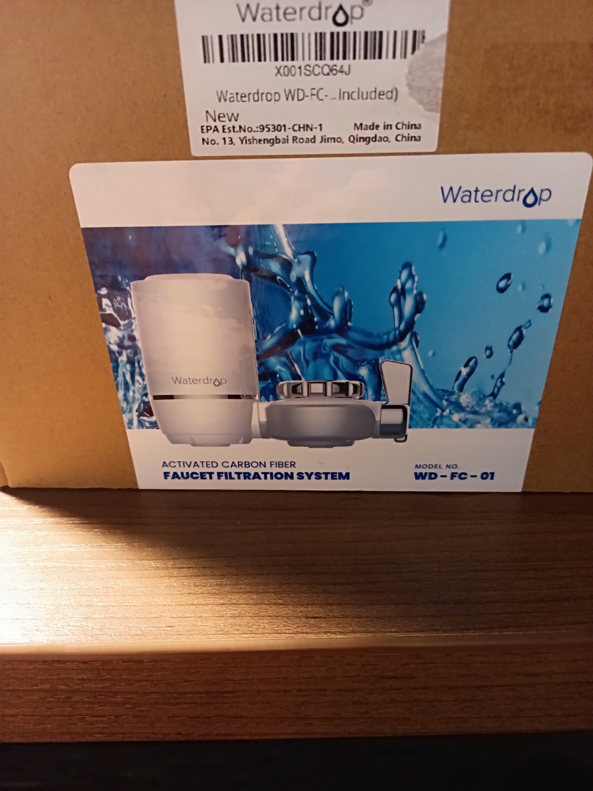 Waterdrop Activated Carbon Fiber Faucet Filtration System WD-FC-01 New